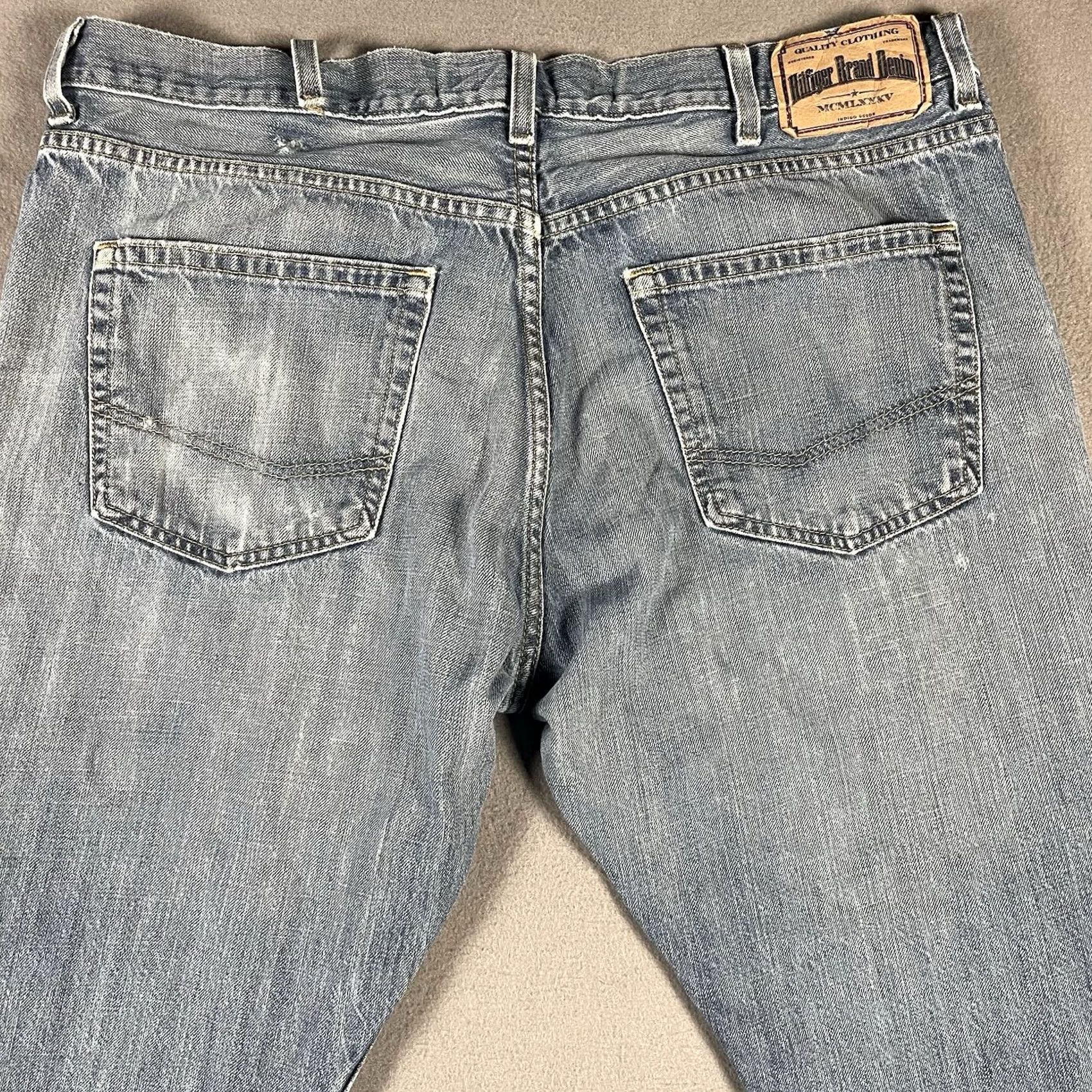 Tommy Hilfiger Mens Tommy Hilfiger Brand Denim Jeans 38x30 Classic Straight Baggy Grunge Blue Size US 38 / EU 54 - 4 Thumbnail