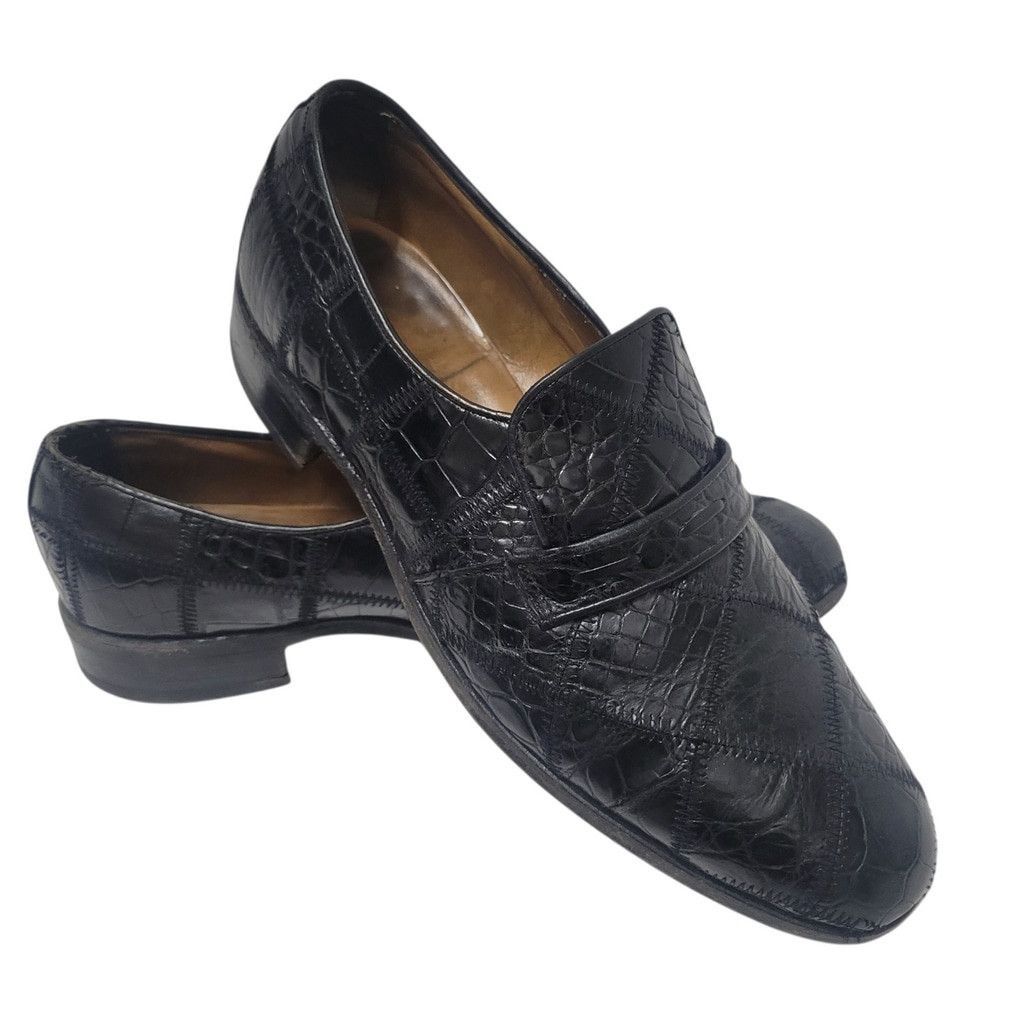 Nettleton Nettleton Black Crocodile Loafer Shoes Style #74332 Size 9.5 Size US 9.5 / EU 42-43 - 1 Thumbnail