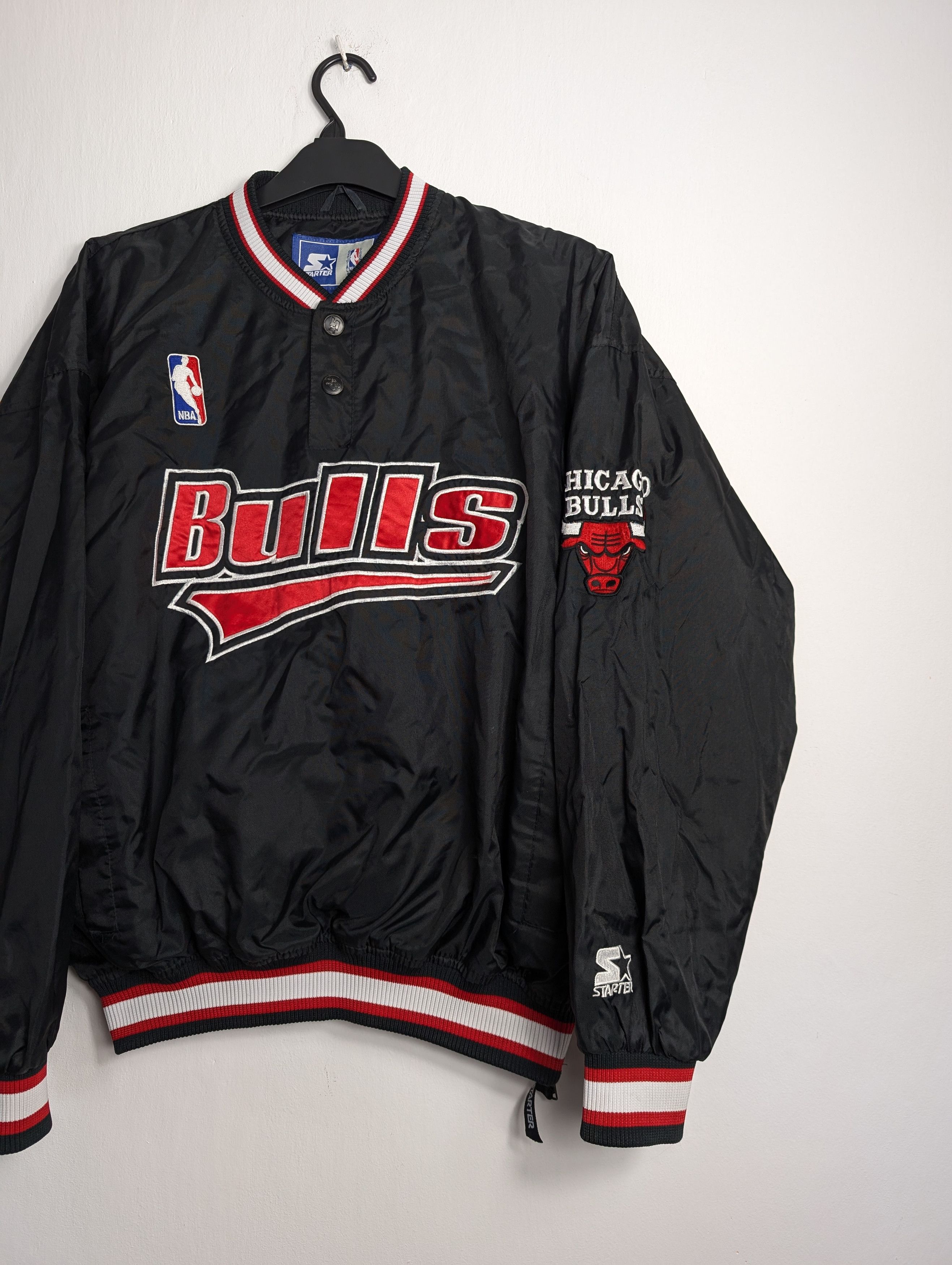 Starter Vintage Chicago Bulls Starter Pullover 90s Retro Y2K Boxy Size US L / EU 52-54 / 3 - 2 Thumbnail