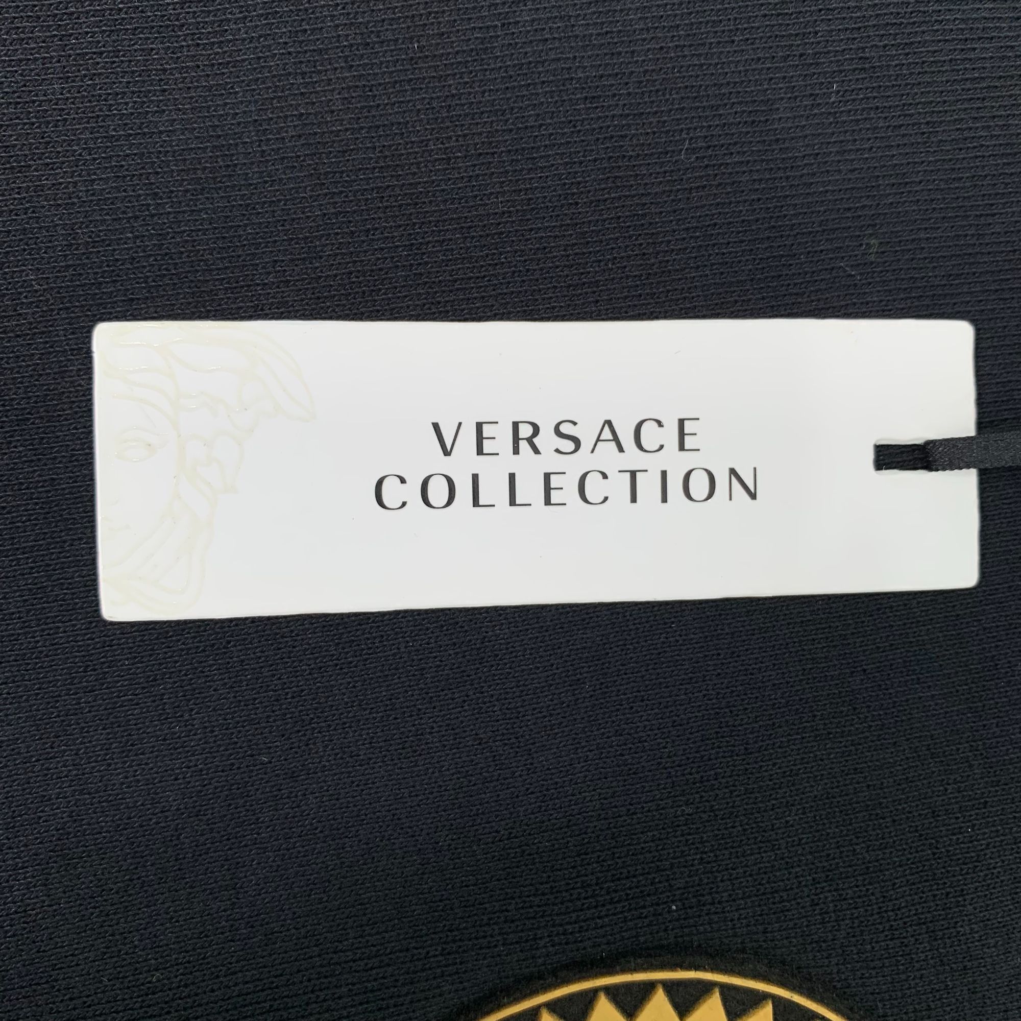 Versace J9209 Versace Collection Black Sweatshirt With Gold Medusa E Size US L / EU 52-54 / 3 - 6 Thumbnail