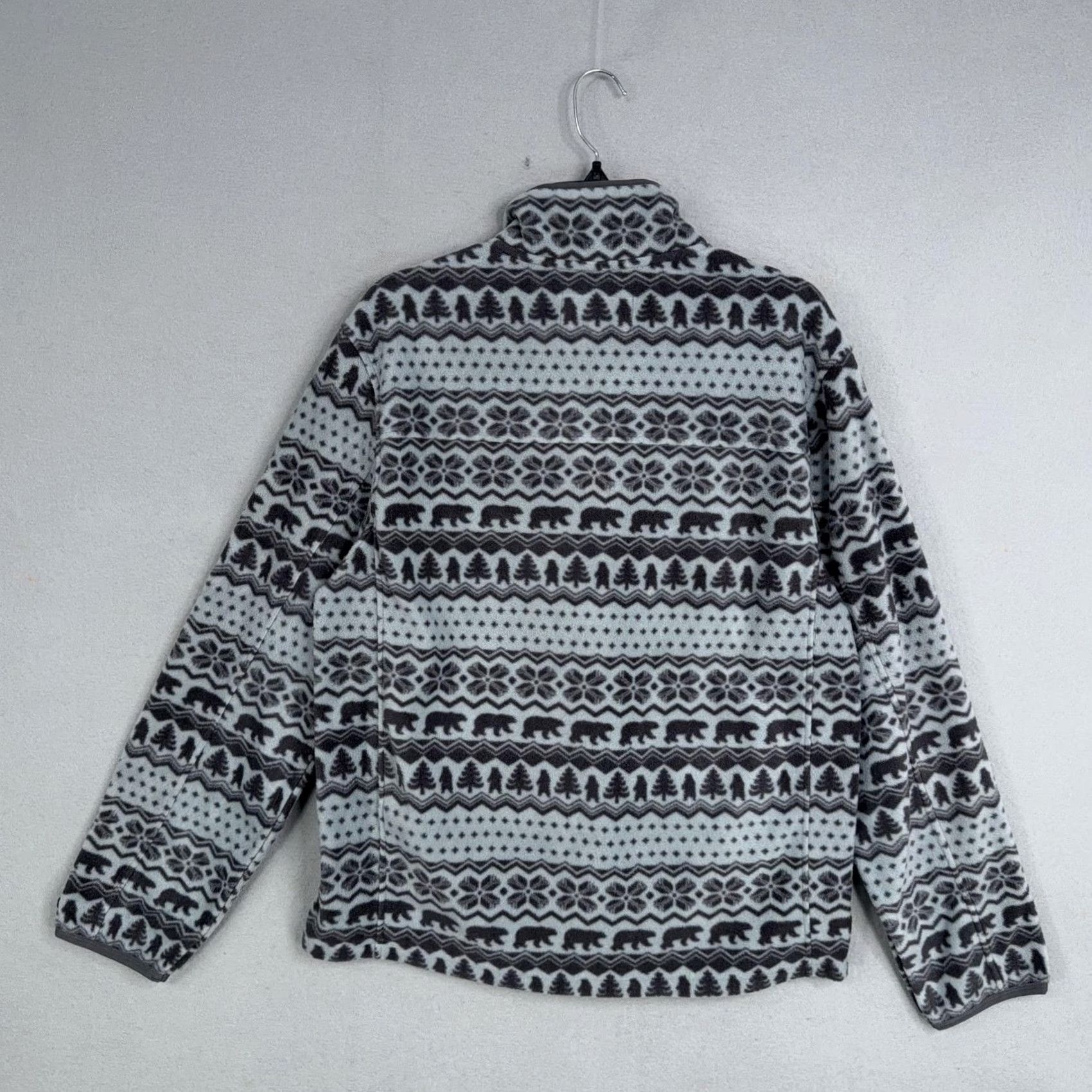 Chubbies Chubbies Jacket Mens Gray Fleece 1/4 Zip Pullover Bear Hug Fair Isle Jacket Mens M Gray Bear Hug Fleece Outdoor Winter Size US M / EU 48-50 / 2 - 7 Thumbnail