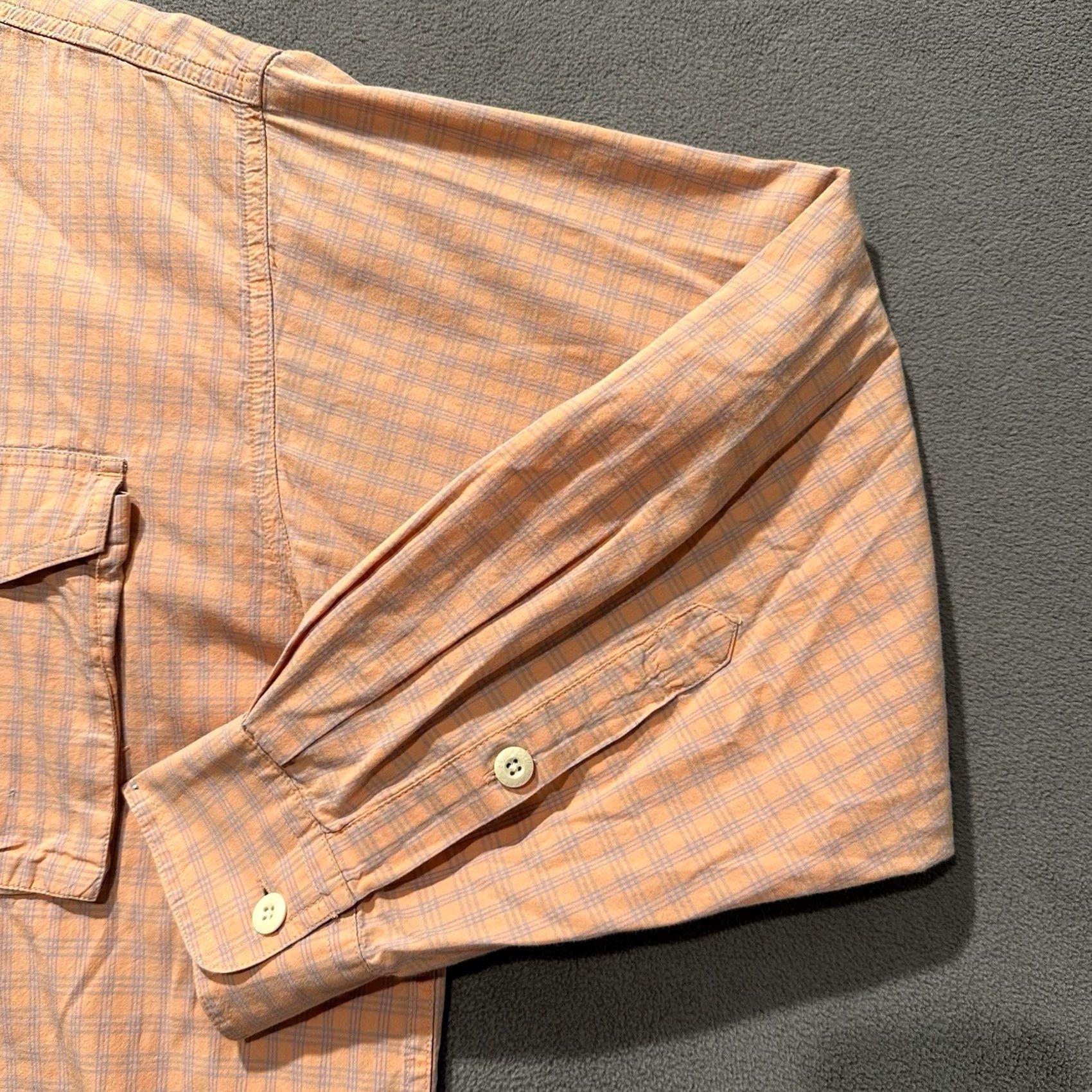 Orvis VINTAGE Orvis Shirt Mens Large Orange Plaid Button-Up Collared Size US L / EU 52-54 / 3 - 6 Thumbnail