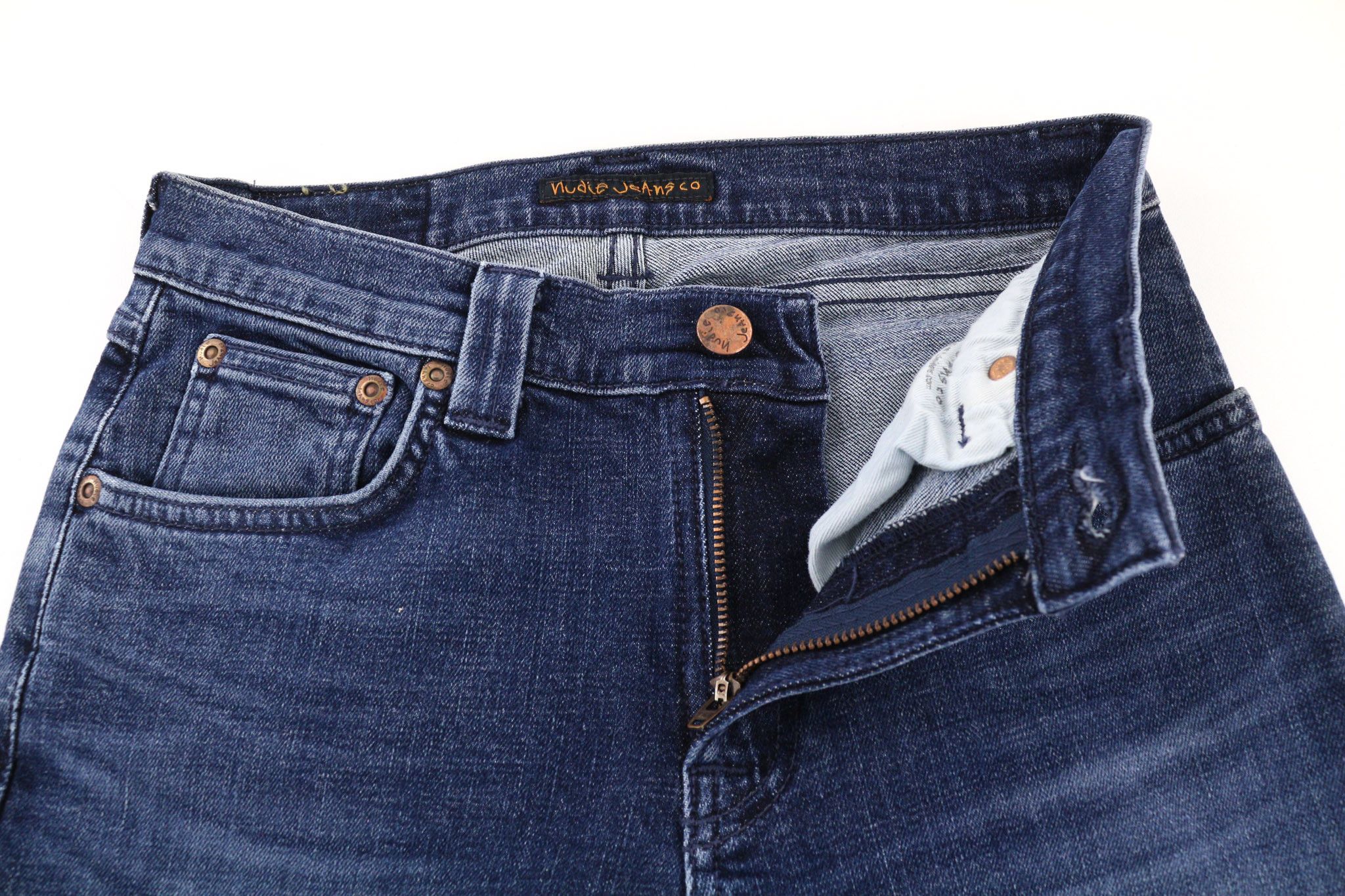 Nudie Jeans SKINNY LIN W28/L30 Blue Washed Jeans 80622 Size US 28 / EU 44 - 4 Thumbnail
