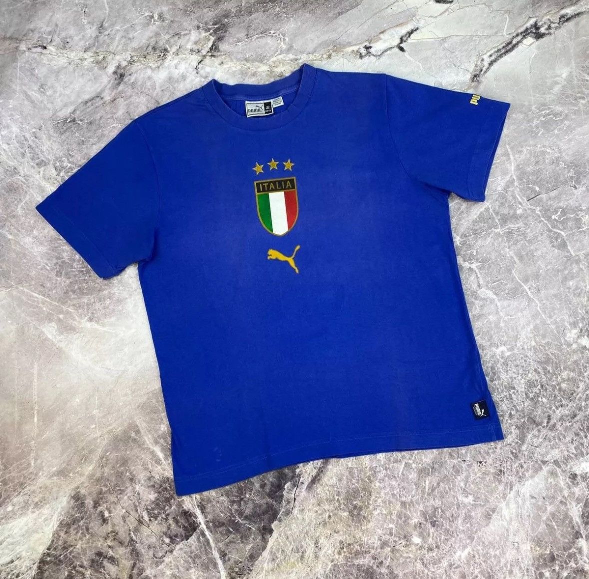 Puma × Vintage Vintage Puma Italia Neil Barrett Soccer T Shirt Jersey Size US XL / EU 56 / 4 - 9 Thumbnail