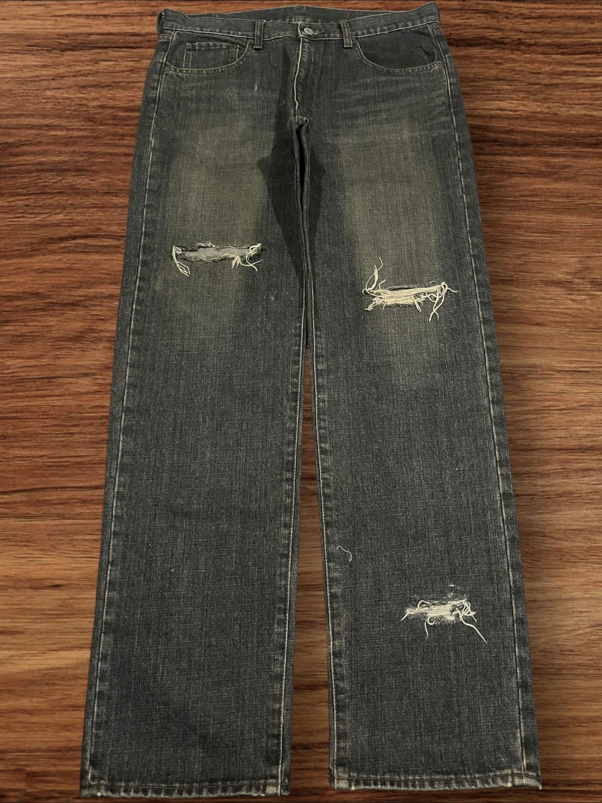 Japanese Brand Vintage Japanese Brand Bobson Black Washed Distressed Jeans Size US 36 / EU 52 - 1 Thumbnail