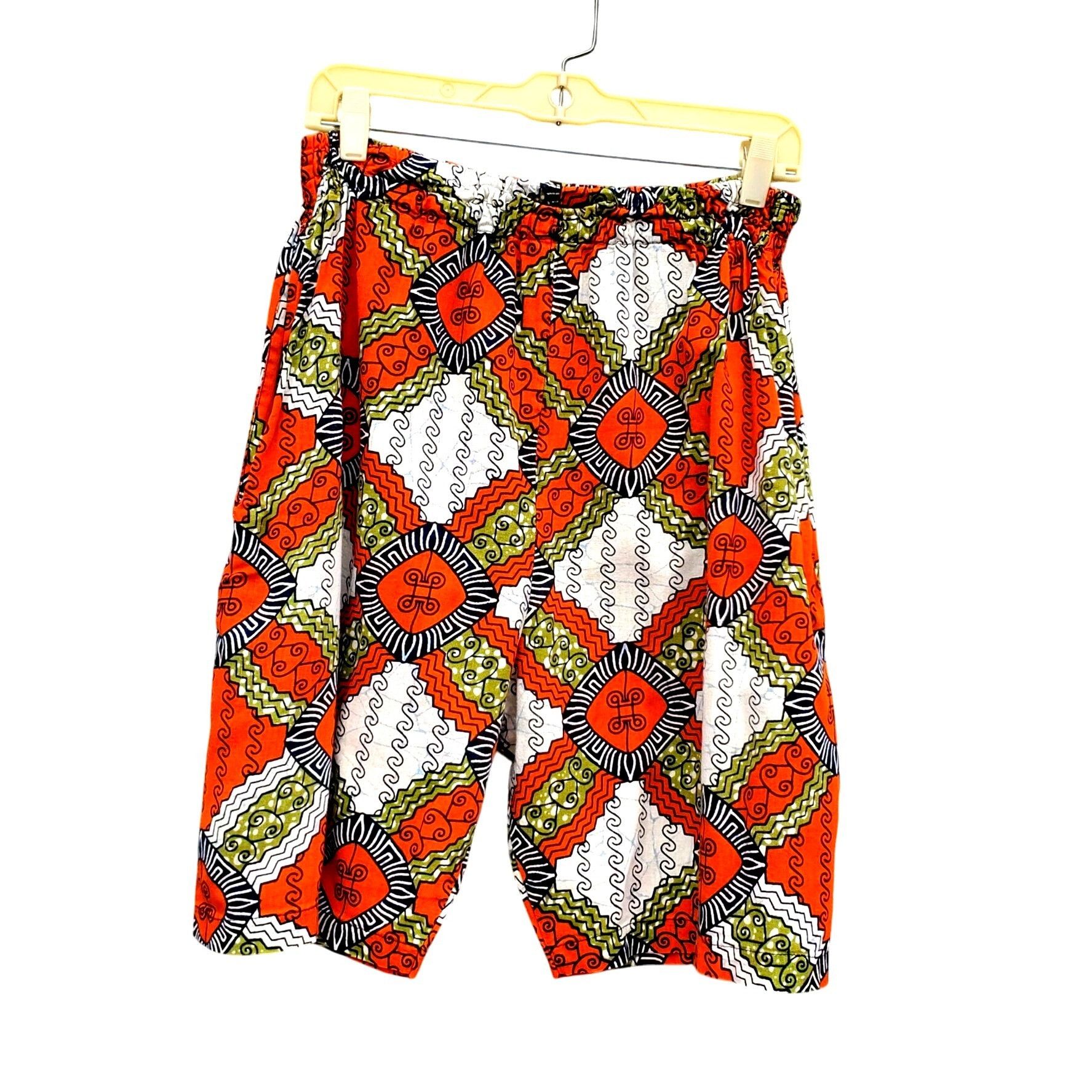 Other Vintage African Wax Print Baggy Shorts Festival Boho Unisex Size US 36 / EU 52 - 9 Thumbnail