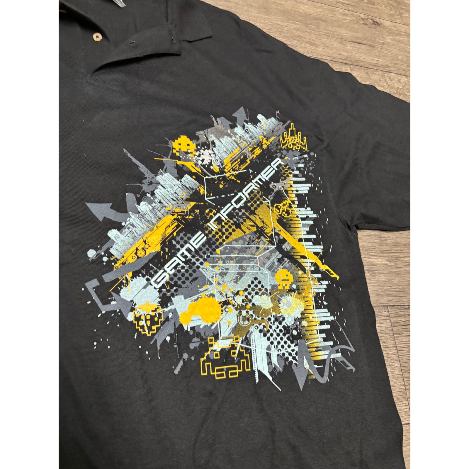Vintage Vintage Game Informer Polo Black Shirt Sz XL Size US XL / EU 56 / 4 - 2 Thumbnail