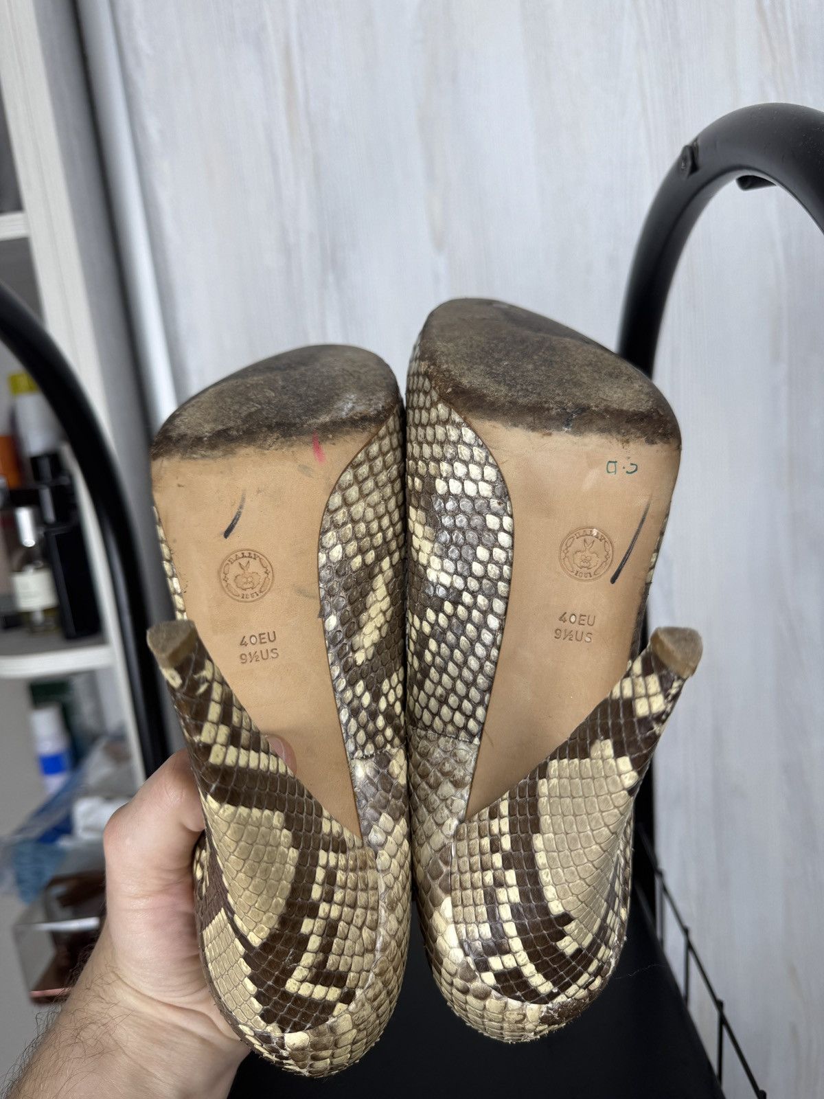 Bally BALLY Python Snake Skin Leather Pump Heels Shoes Size US 9.5 / IT 39.5 - 17 Thumbnail