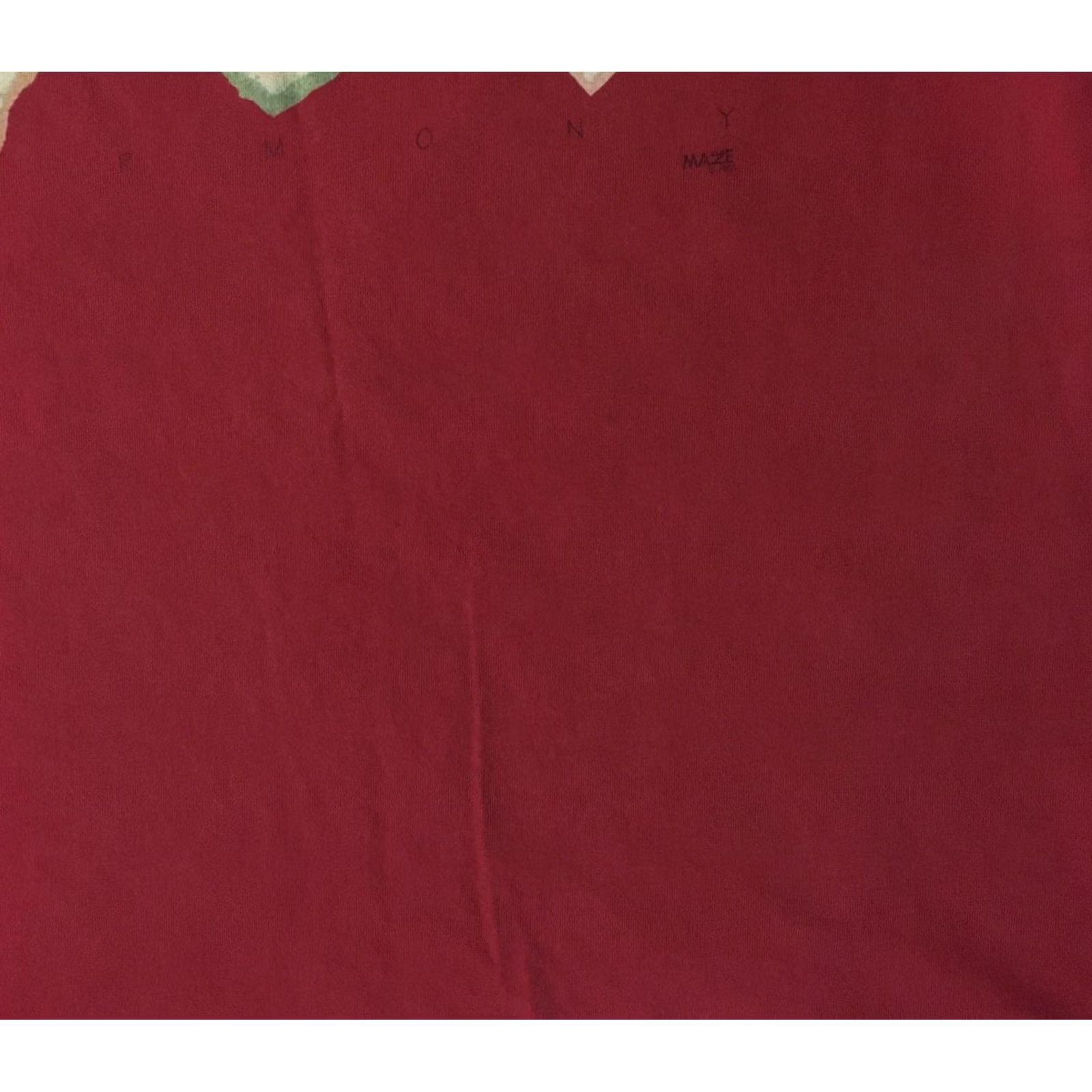 Vintage VINTAGE 90s Heart Flowers Faded Shirt Maze Red L Mens Short Sleeve USA Single Stitch T-Shirt Size US L / EU 52-54 / 3 - 5 Thumbnail