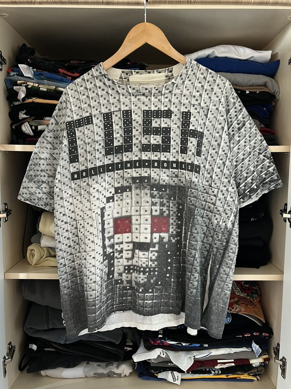 Band Tees Vintage 1991 Rush Roll The Bones Aop Brockum Tee Size US XL / EU 56 / 4 - 1 Thumbnail