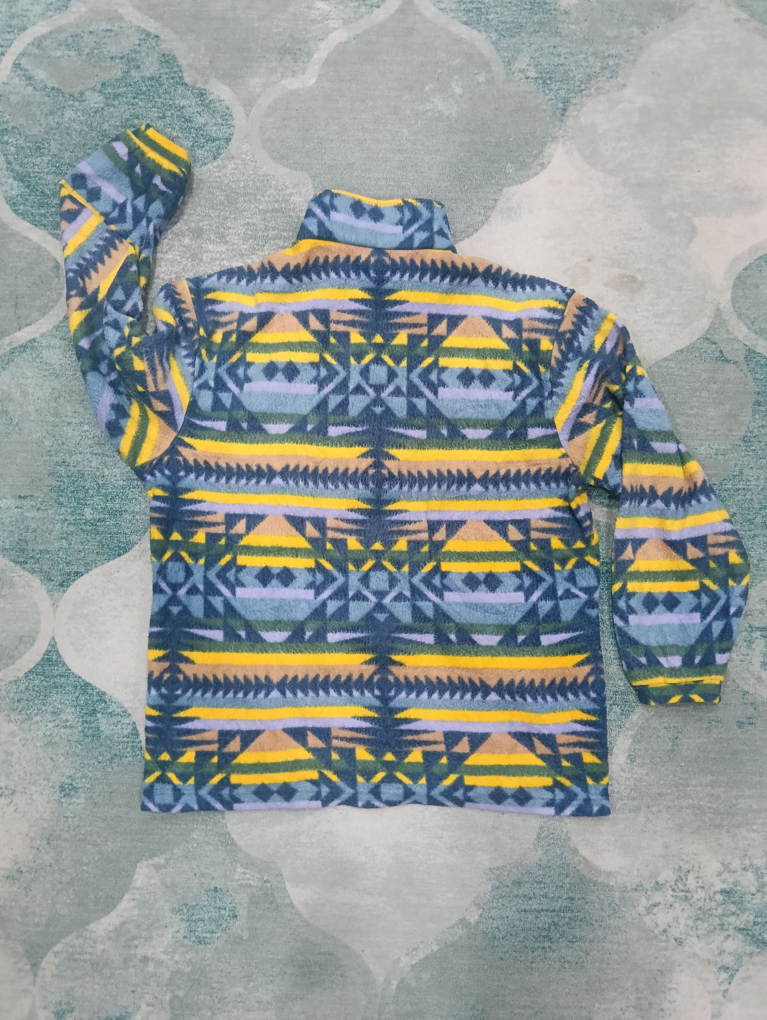 Japanese Brand × Patagonia × The North Face Vintage Chur Fleece Aztec Motive Size US L / EU 52-54 / 3 - 3 Thumbnail