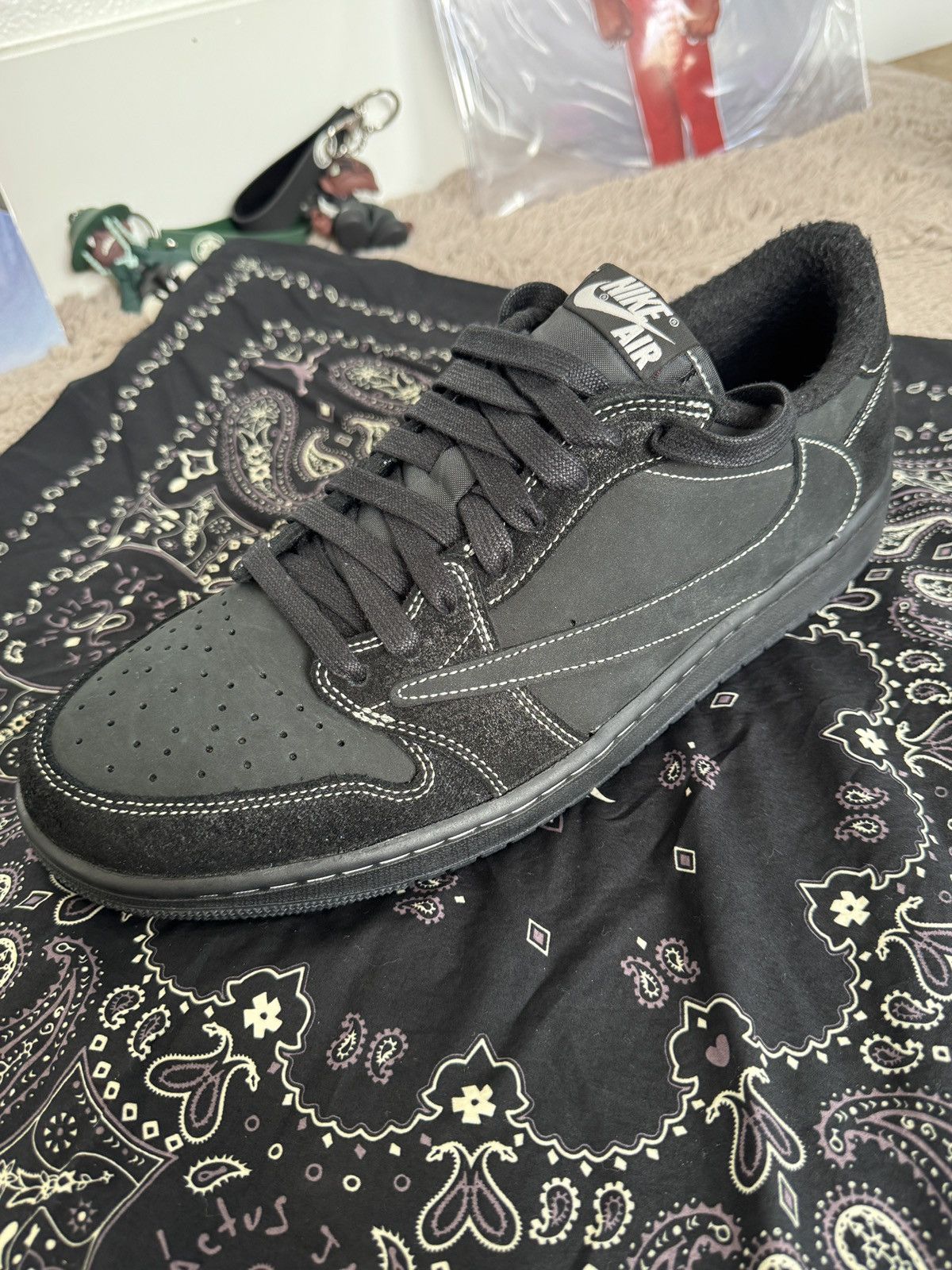 Jordan Brand × Travis Scott Travis Scott Low Black Phathom Size US 13 / EU 46 - 2 Thumbnail