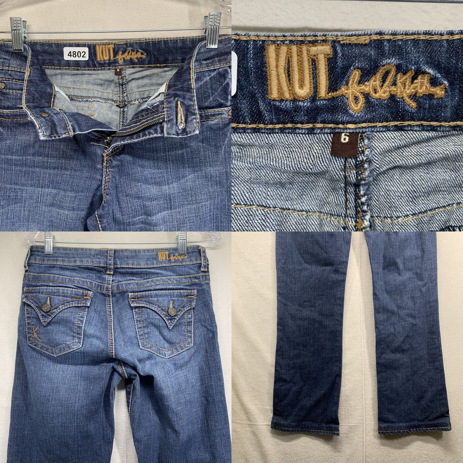 Vintage VINTAGE? No. Actually: KUT from the Kloth Jeans Women 6 Straight Stretch Denim 5-Pocket Regular Fit Blue Medium Wash Size 28" / US 6 / IT 42 - 8 Thumbnail