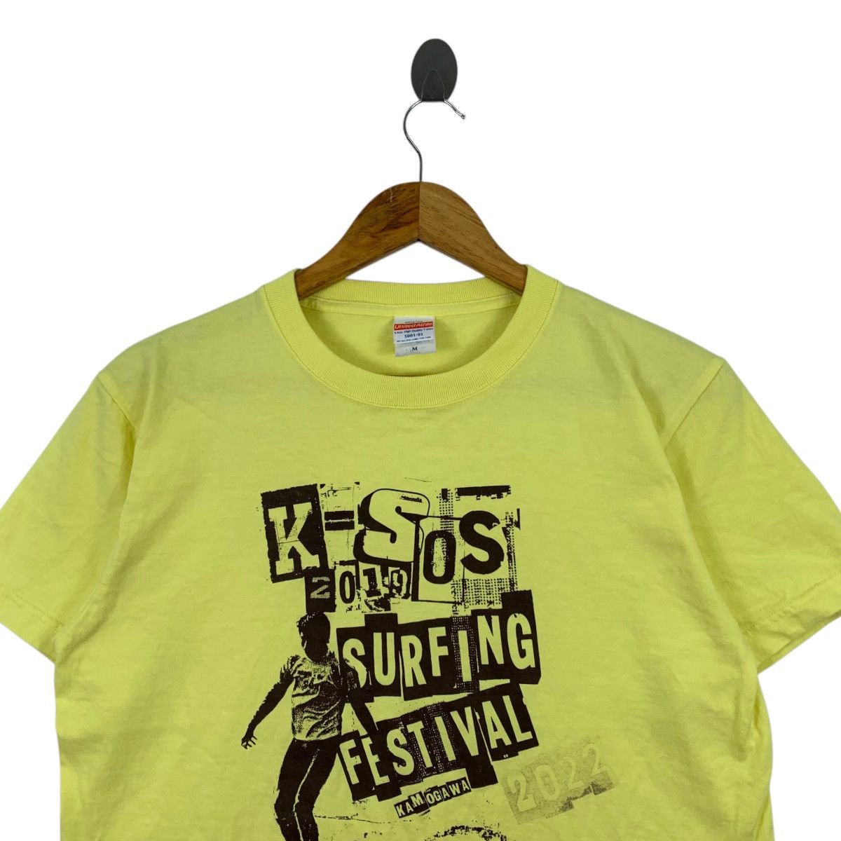 Vintage K=SOS 2019 Surfing Festival Kamogawa Print Yellow Shirt Size US M / EU 48-50 / 2 - 2 Thumbnail