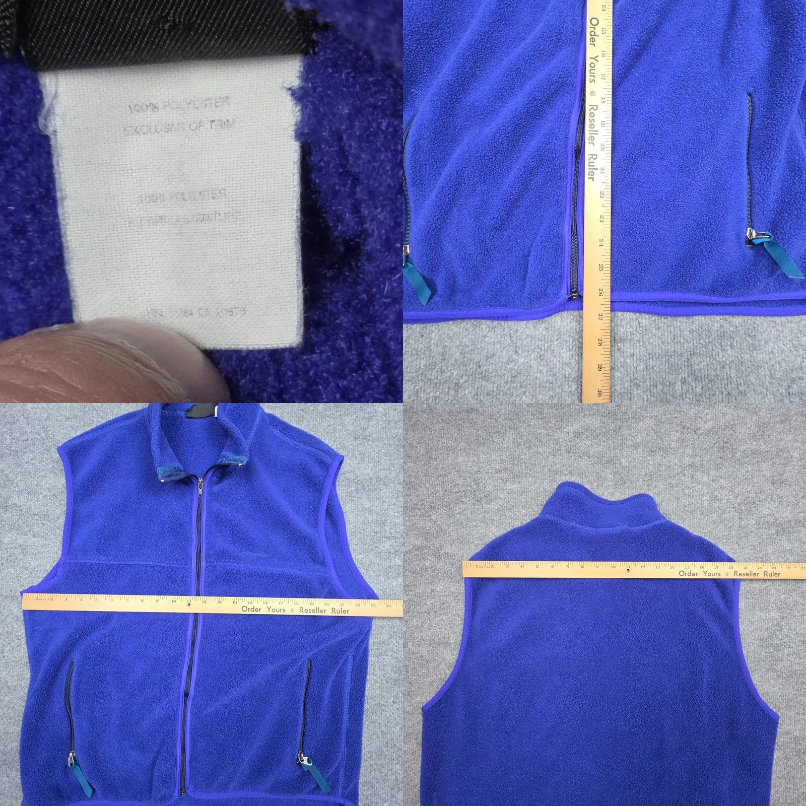 Patagonia VINTAGE Patagonia Vest Jacket Men L Blue-Purple Full Zip Fleece USA Size US L / EU 52-54 / 3 - 8 Thumbnail