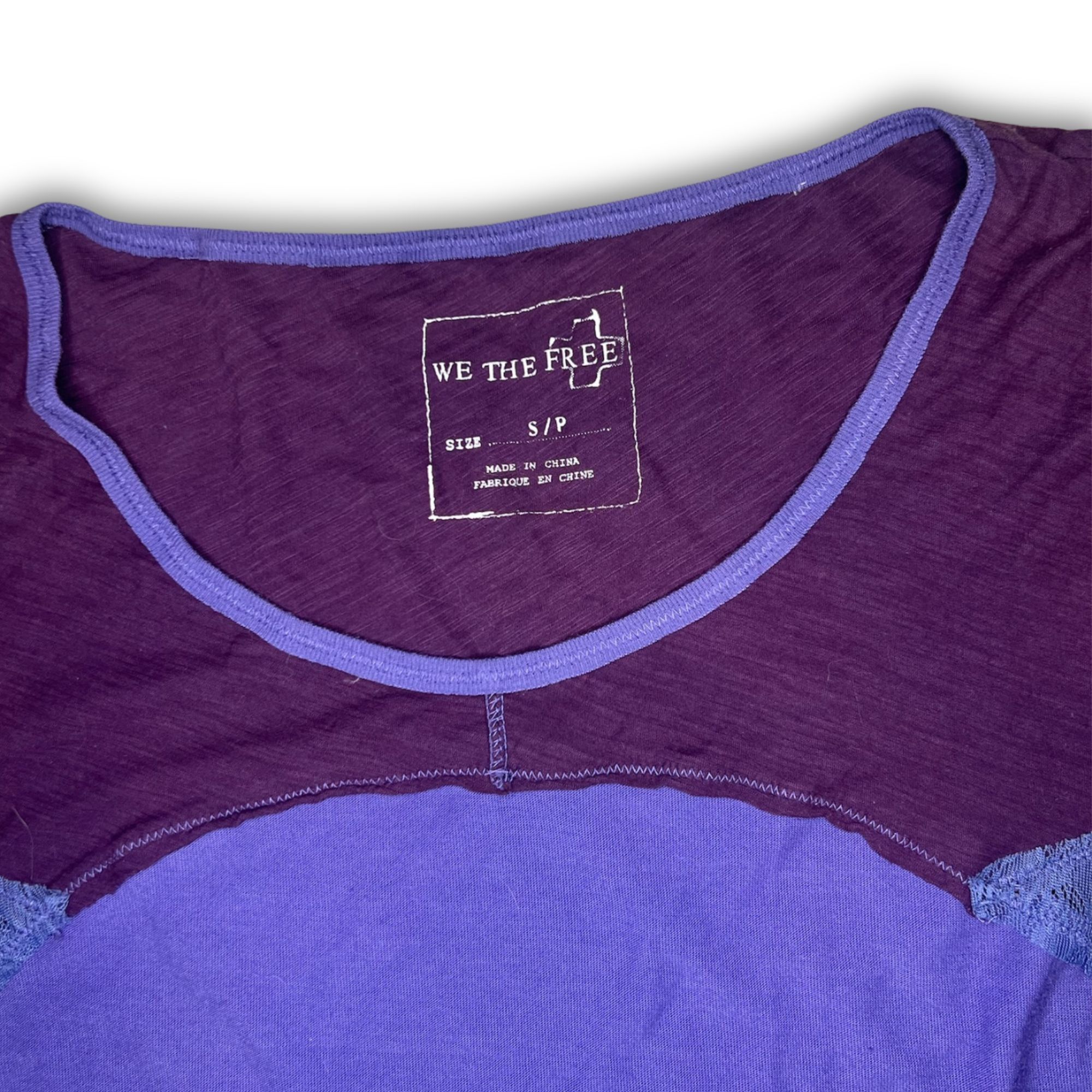 Free People Free People We The Free Purple Lace-Panel Reverse-Seams Shir Size S / US 4 / IT 40 - 4 Thumbnail
