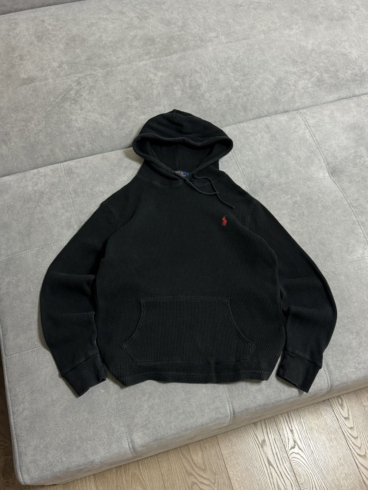 Polo Ralph Lauren × Vintage Vintage Polo Ralph Lauren black faded hoodie Y2K size M Size US S / EU 44-46 / 1 - 1 Thumbnail