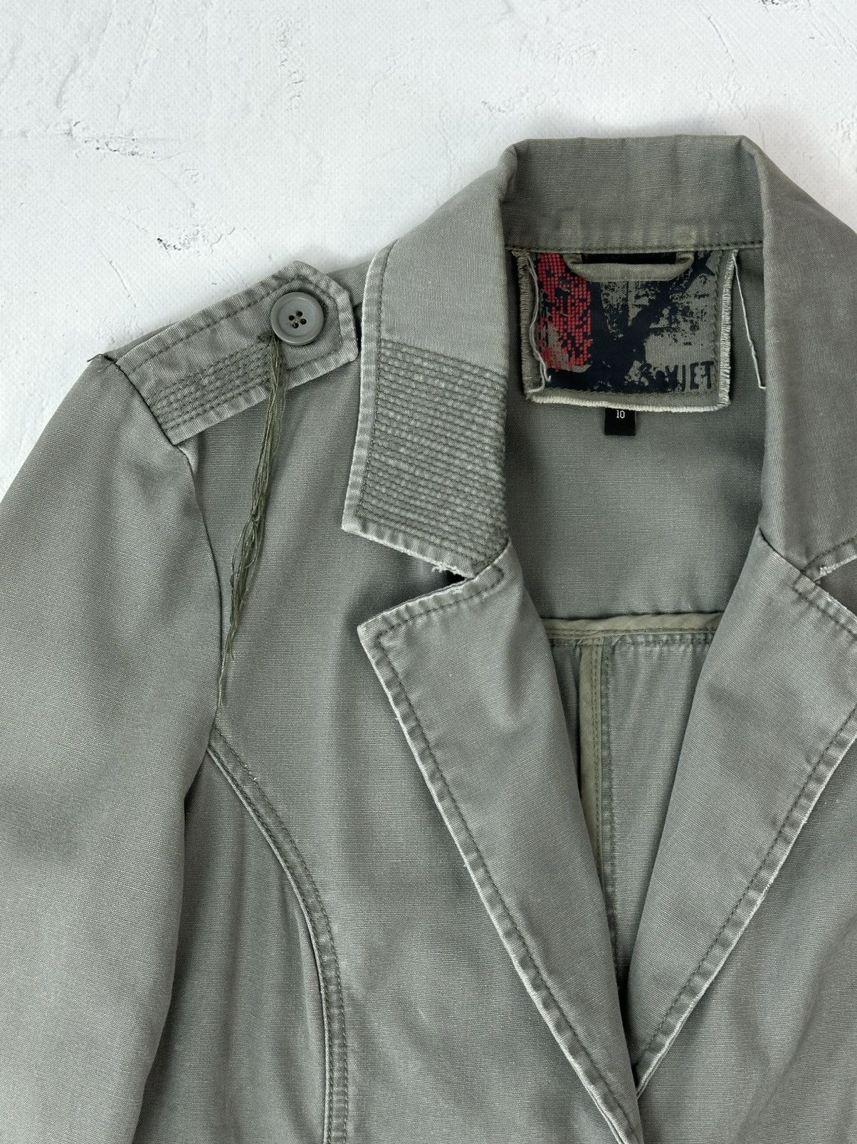 Vintage Vintage Khaki Embroidered Jacket Size L / US 10 / IT 46 - 6 Thumbnail