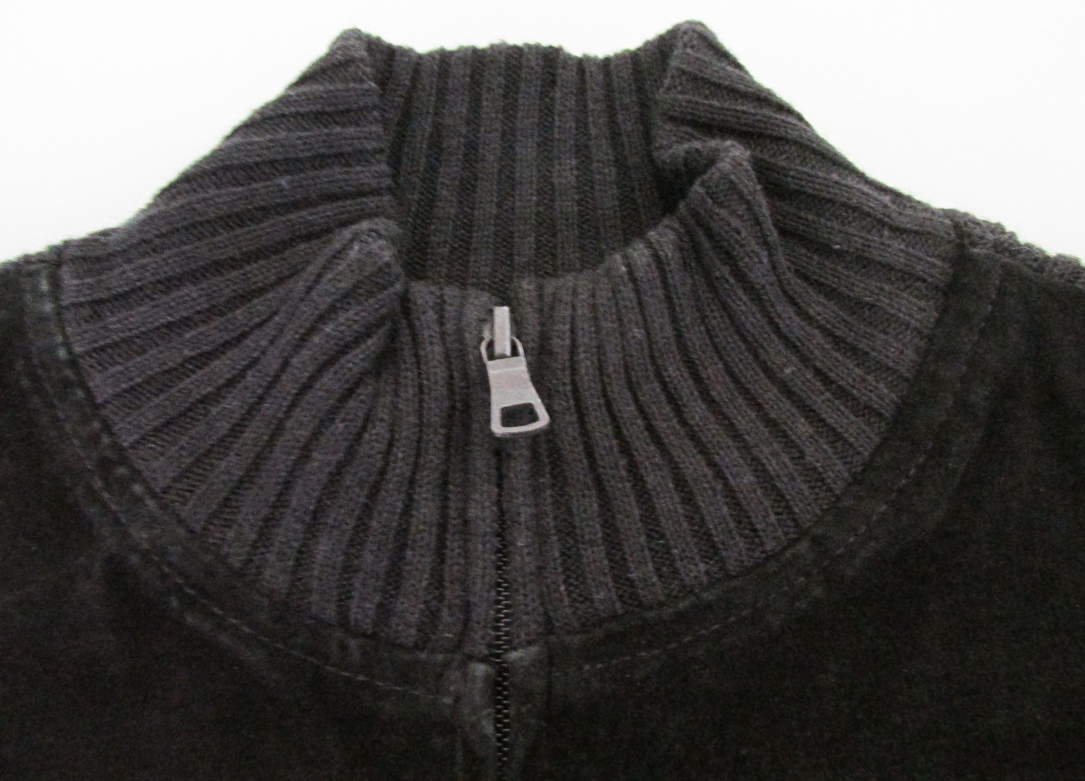 Liz Claiborne Crazy Horse Men's Suede/Knit Zipper Jacket Size Medium Size US M / EU 48-50 / 2 - 2 Thumbnail