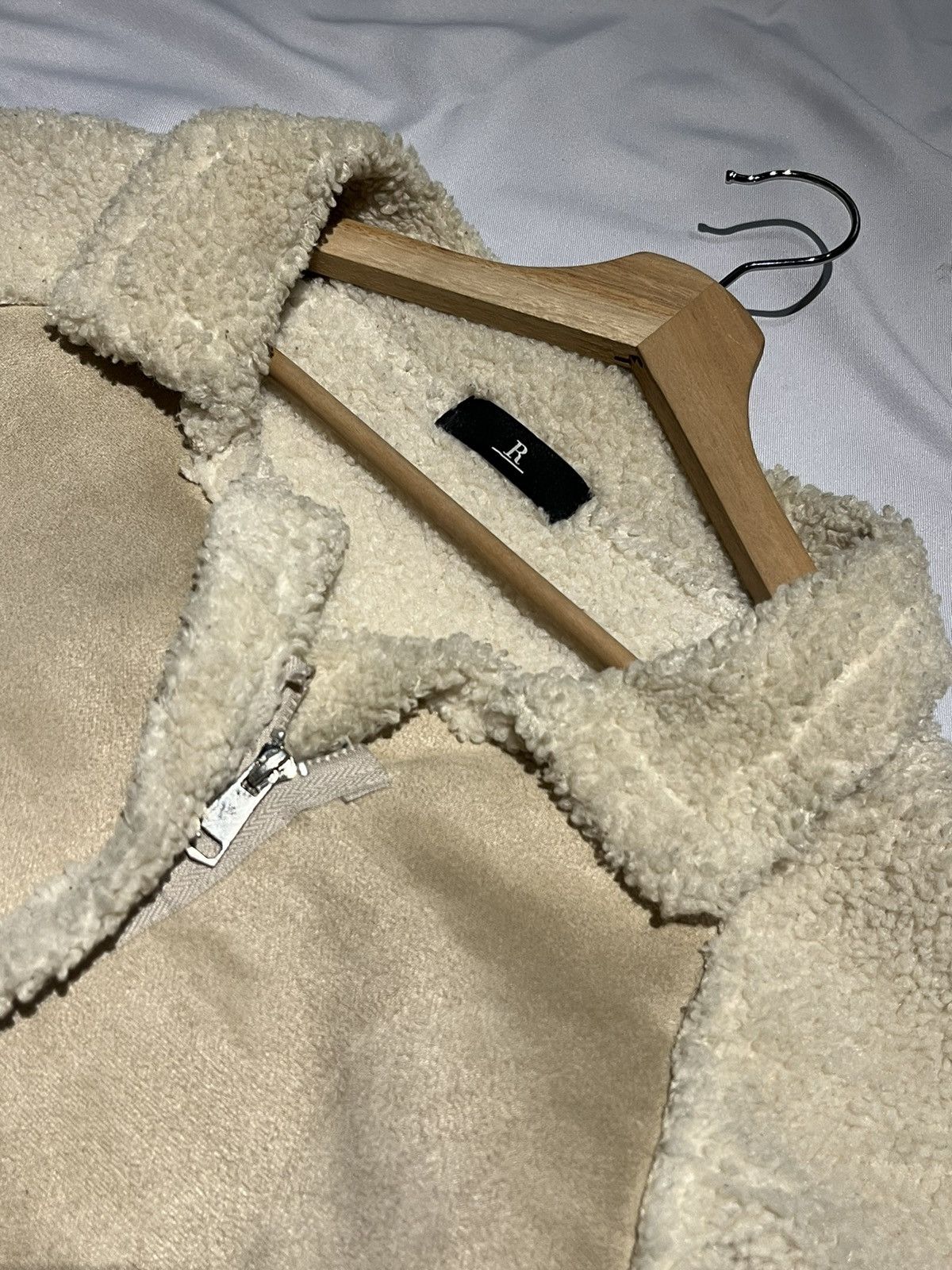 Japanese Brand R. Sherpa Fleece Jacket Cropped Women Size M / US 6-8 / IT 42-44 - 7 Thumbnail
