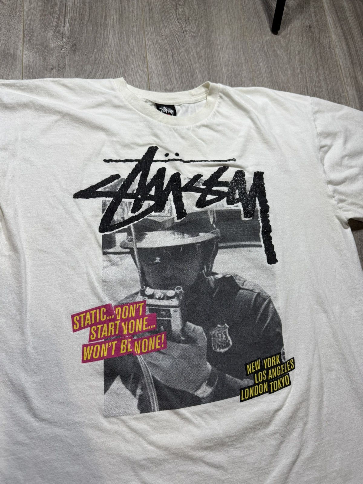 Stussy × Vintage Stussy John Yates Police Shirt Stussy World Tribe Rare 90s Size US XL / EU 56 / 4 - 2 Thumbnail