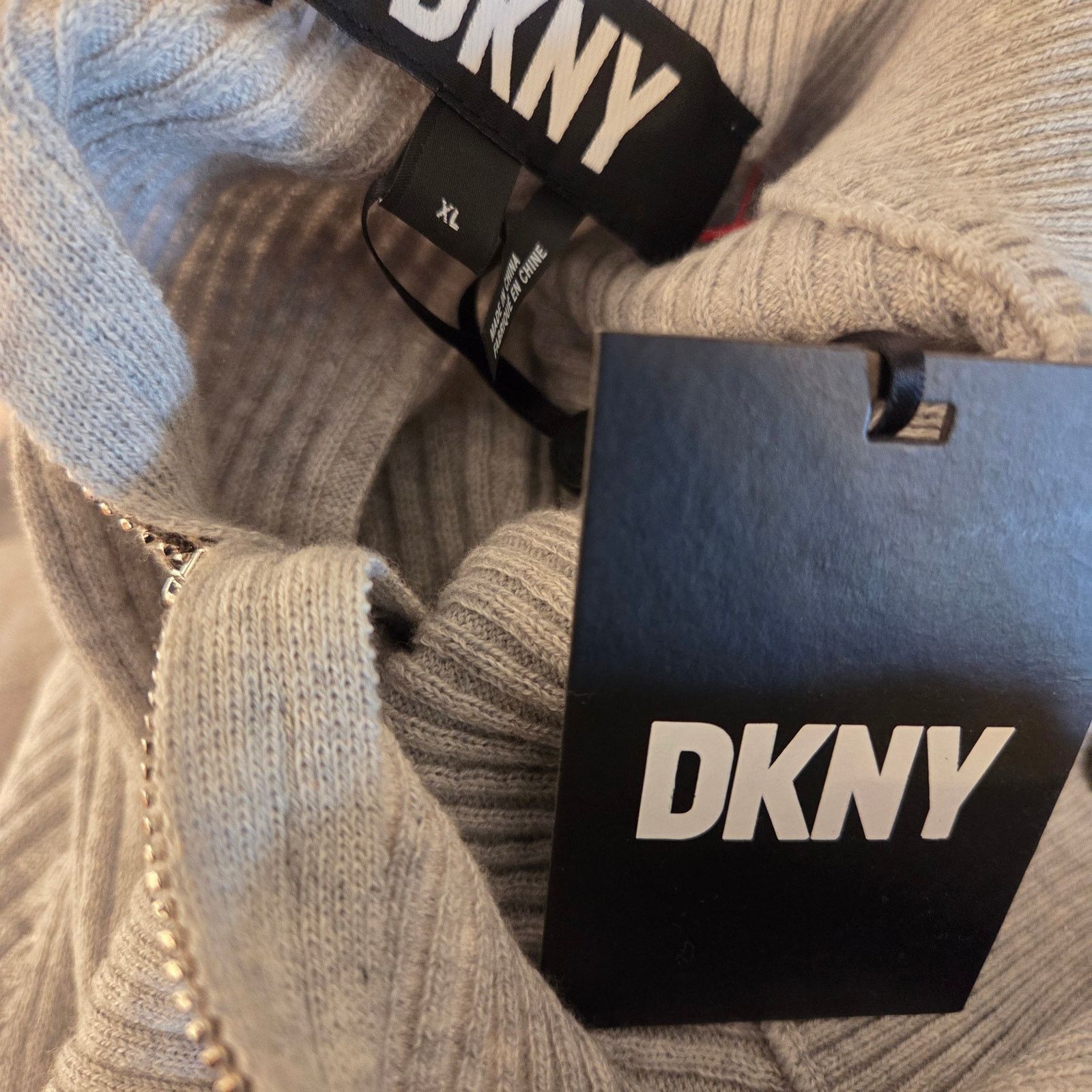 DKNY DKNY Grey Ribbed sweater vintage - XL - NEW with tags Size XL / US 12-14 / IT 48-50 - 7 Thumbnail