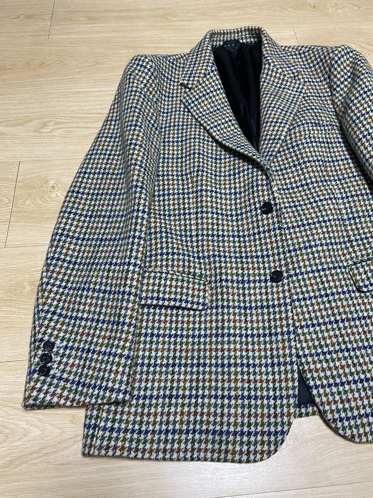 Raf Simons 46 Raf Simons multi color houndtooth blazer jacket Size 46R - 3 Thumbnail