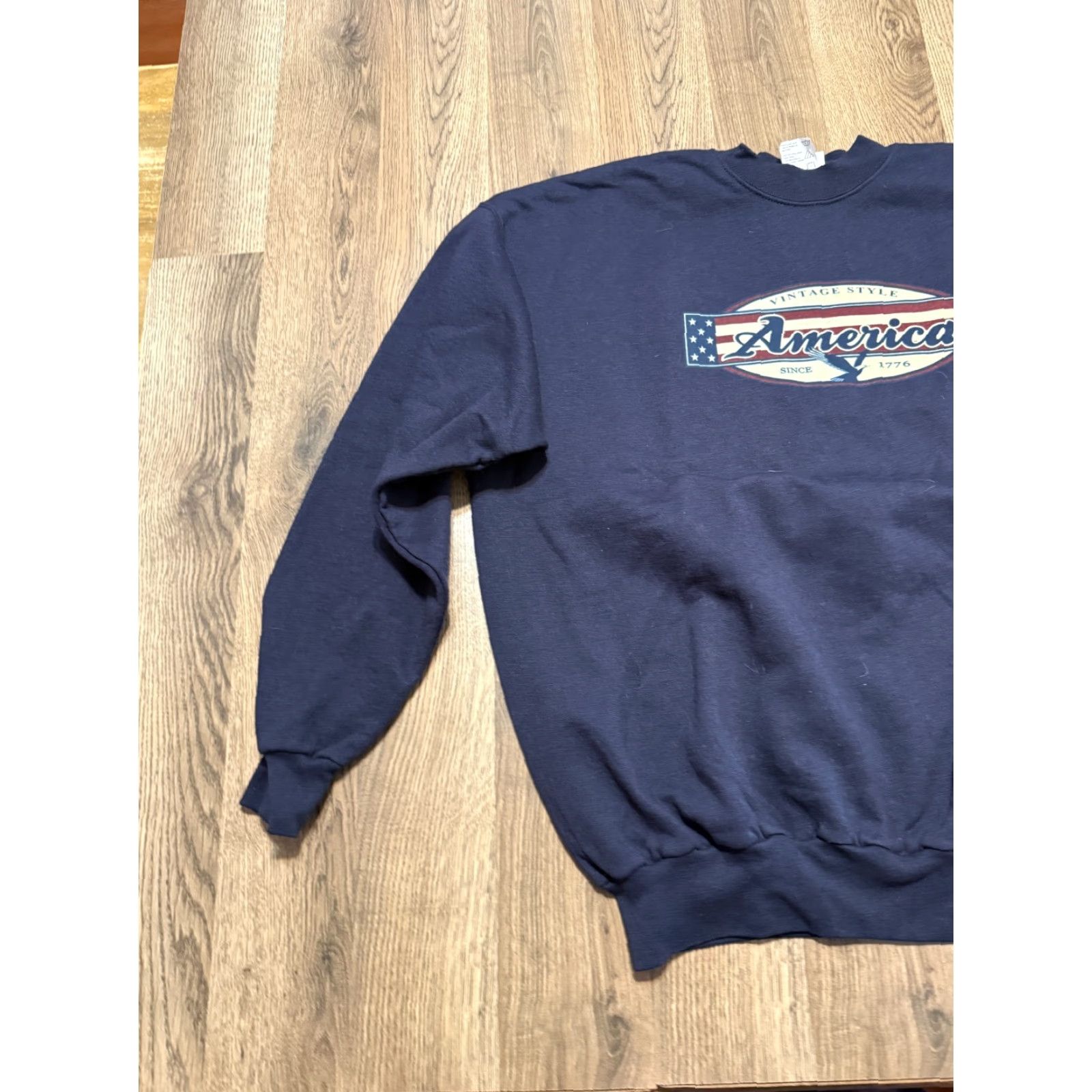 Vintage VINTAGE Briar Creek Sweater Mens Large Blue White Red Pullover Knit Size US L / EU 52-54 / 3 - 3 Thumbnail