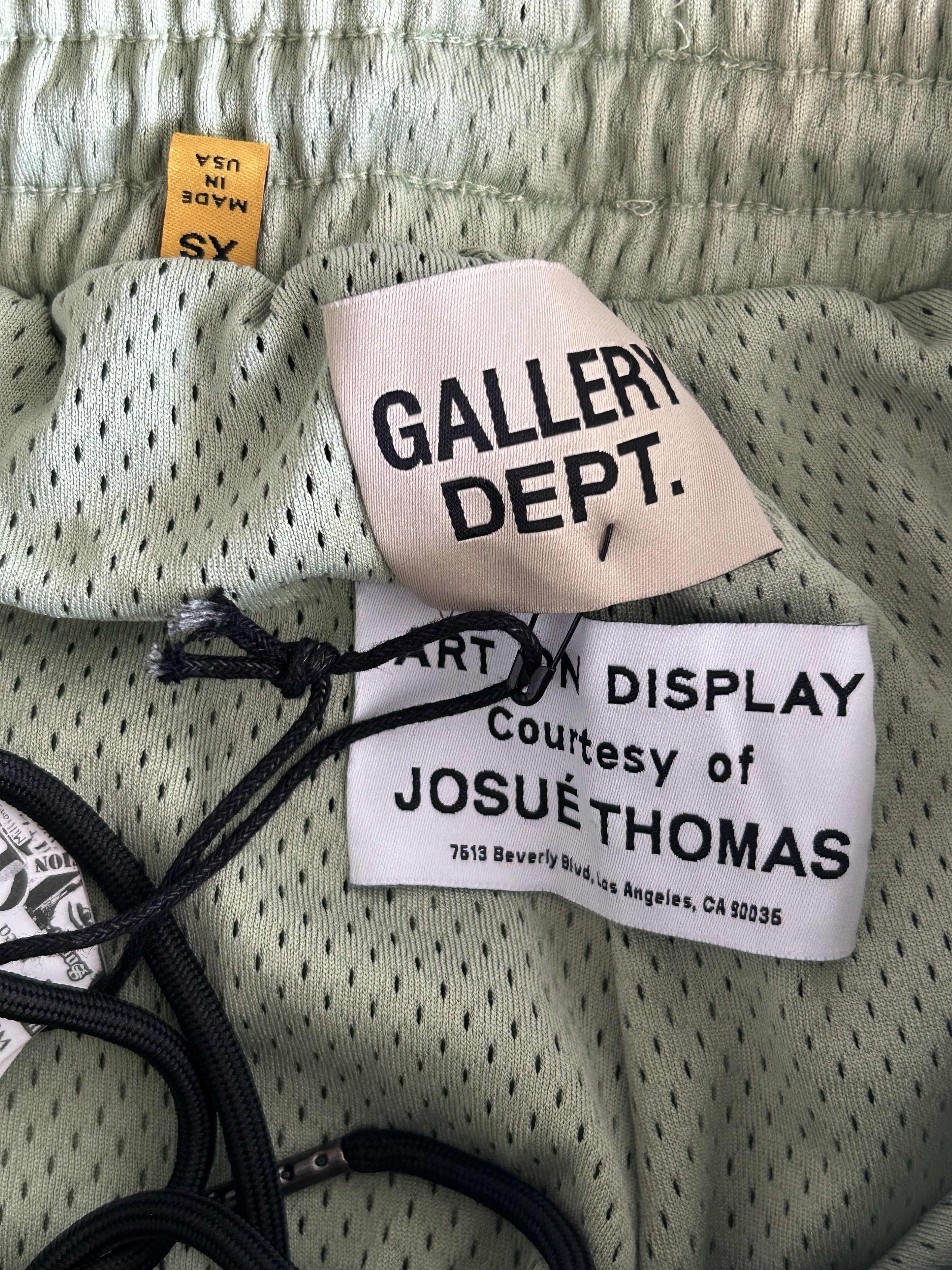 Gallery Dept. Gallery Dept Green & Black French Logo Mesh Shorts Size US 28 / EU 44 - 3 Thumbnail