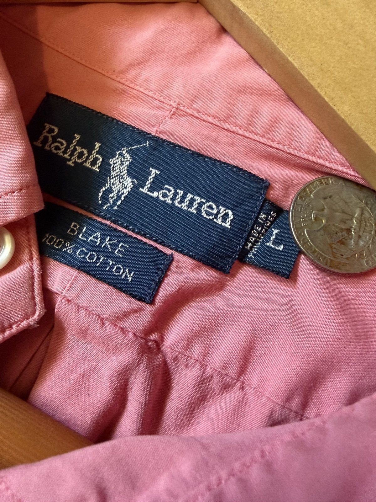 Polo Ralph Lauren Salmon Pink Blake Polo button up Size US L / EU 52-54 / 3 - 3 Thumbnail