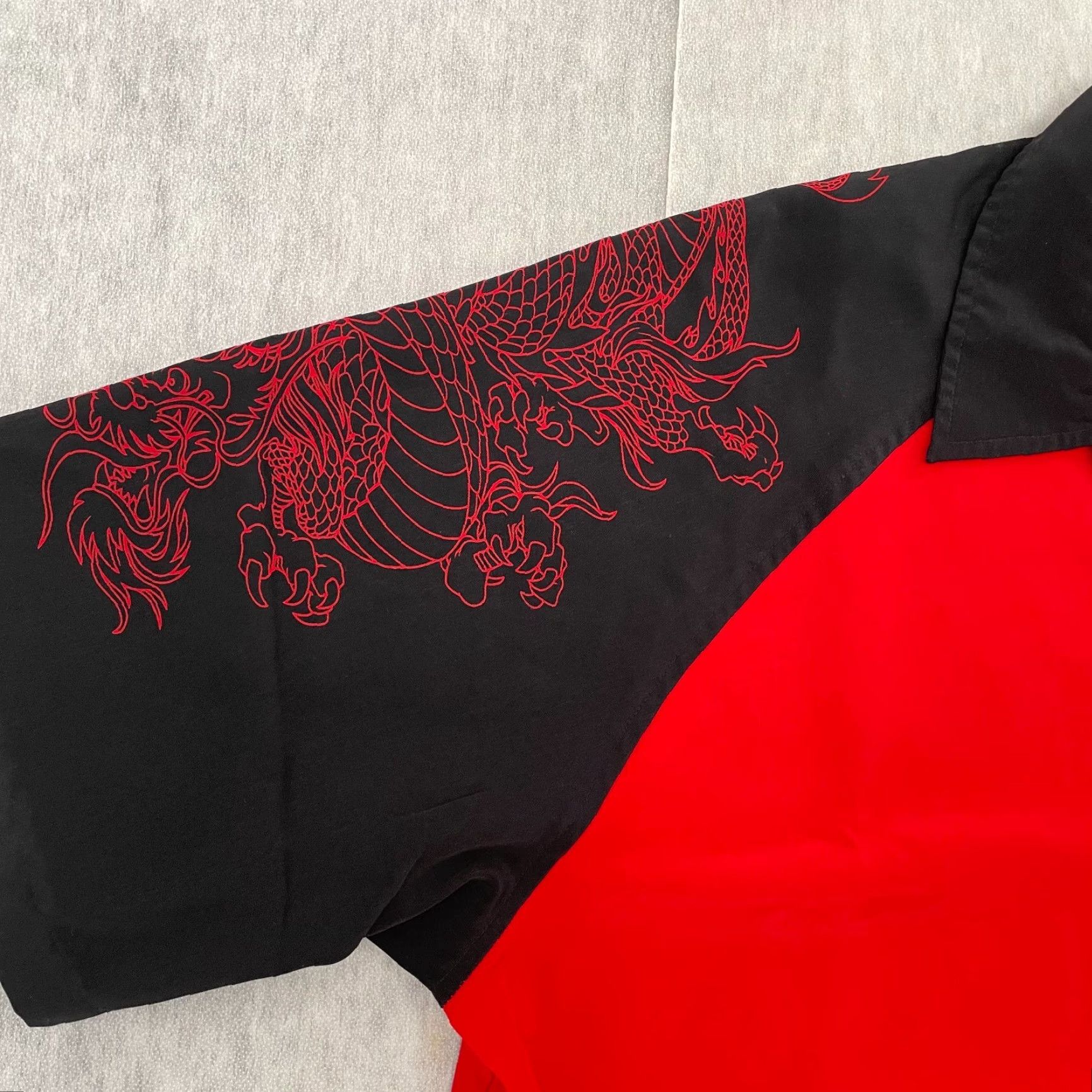 JNCO VINTAGE Jnco Jeans Shirt Main Selling Point Brand JNCO Shirt Adult XL Red Dragon Short Sleeve Button Up Streetwear Size US XL / EU 56 / 4 - 6 Thumbnail