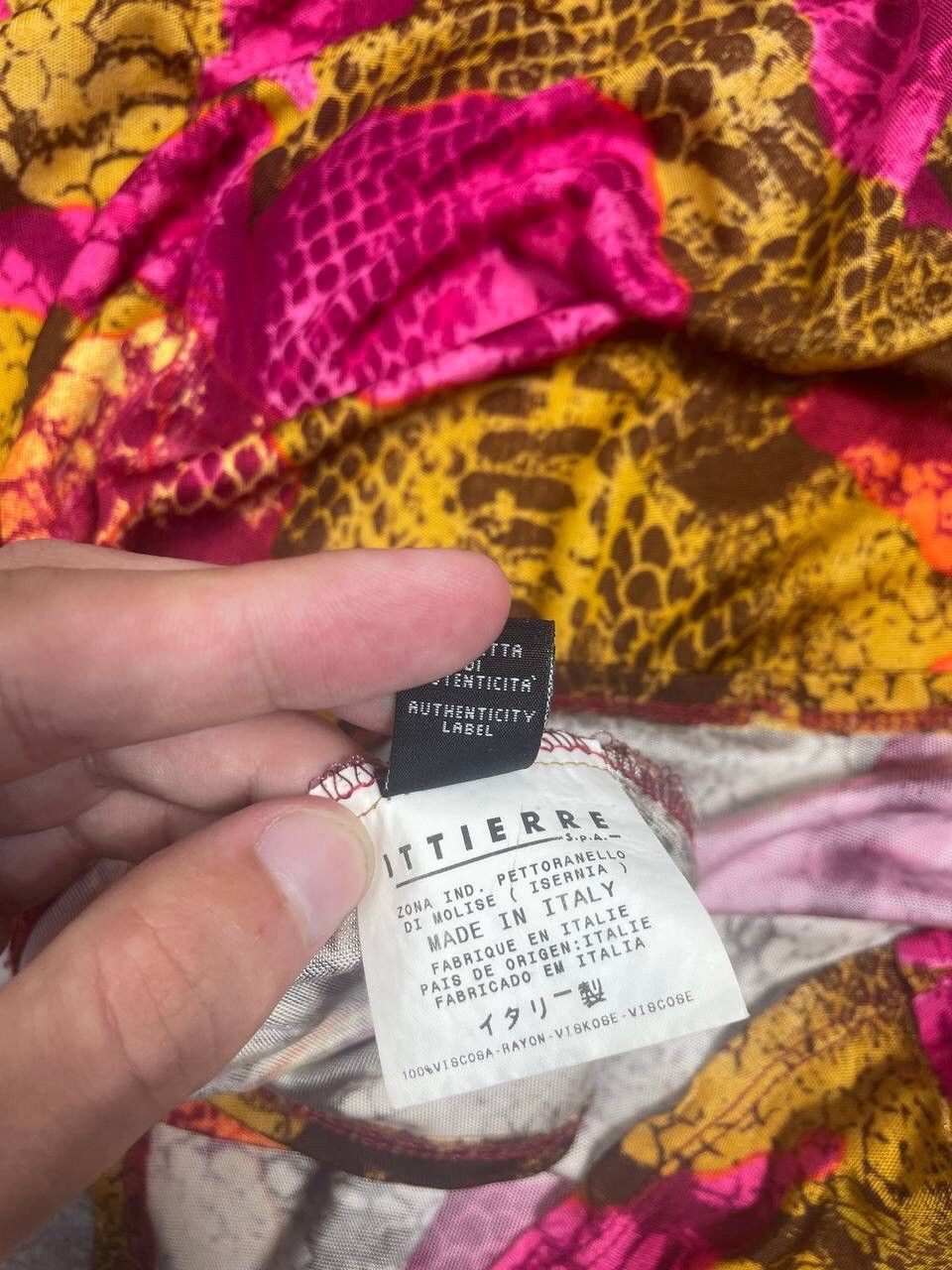 Versace Jeans Couture Vintage Versace Snake Skin Printed Long Neck Top Y2K Size L / US 10 / IT 46 - 16 Thumbnail