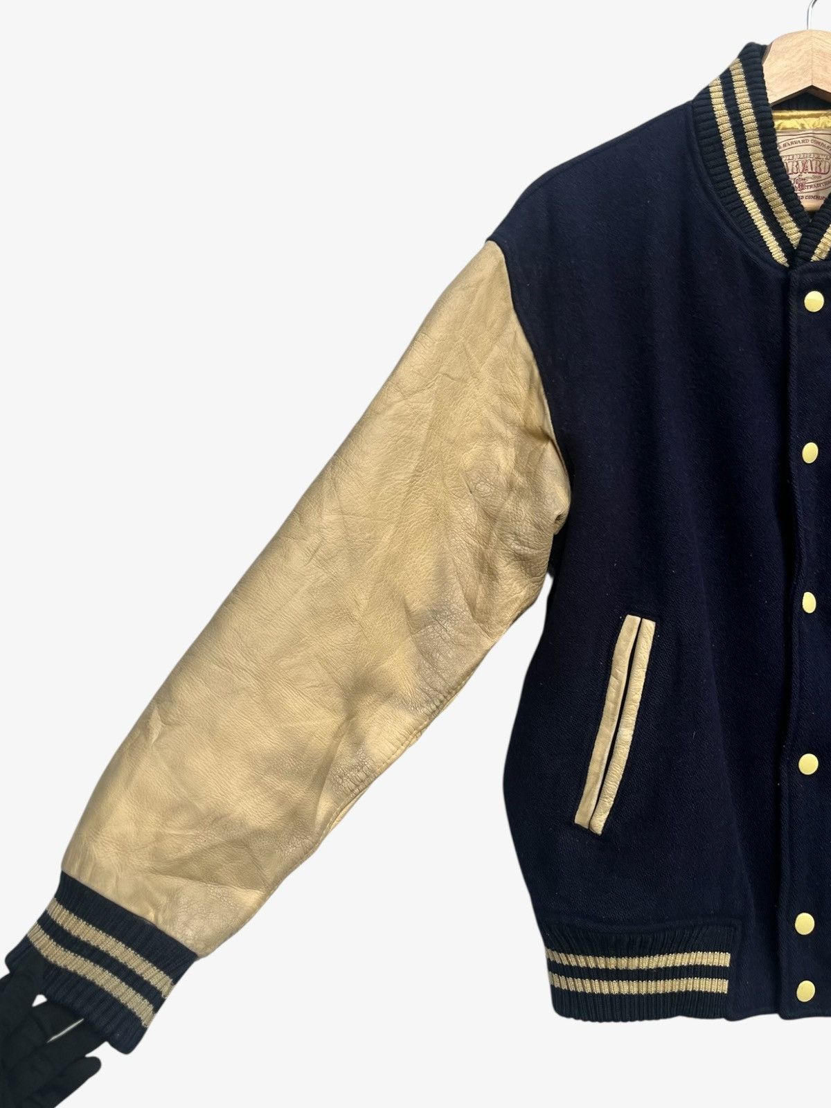 Vintage 90s Harvard Wool Letterman Jacket Leather Sleeves Size US L / EU 52-54 / 3 - 10 Thumbnail