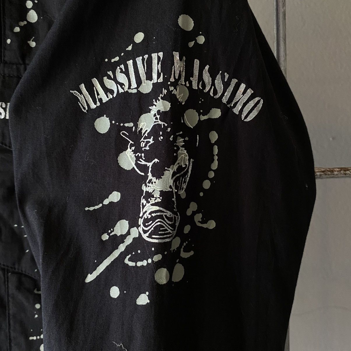 Japanese Brand × Massimo Osti MASSIVE MASSIMO Y2K PUNK Black Sheer Graphic Shirt Size US M / EU 48-50 / 2 - 7 Thumbnail