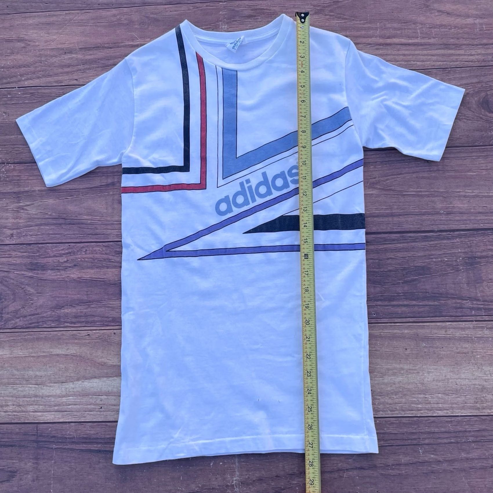Adidas VINTAGE Adidas Trefoil T-Shirt White Small Graphic Tee 80s Single Stitch Mens Size US S / EU 44-46 / 1 - 5 Thumbnail