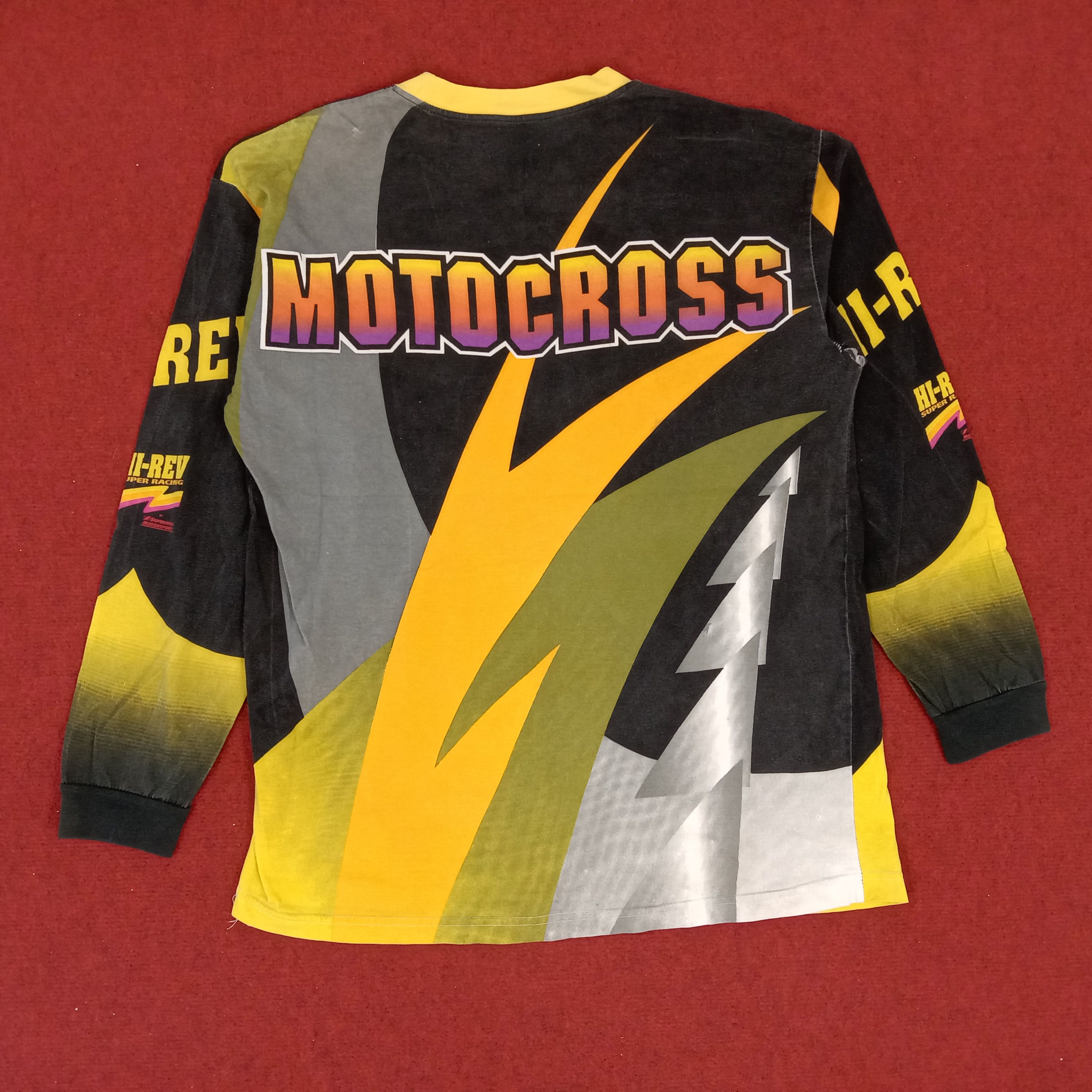 Japanese Brand × Vintage Motorcross Hi Rev Sportswear Extreme Long Sleeve Tshirt Size US XL / EU 56 / 4 - 1 Thumbnail