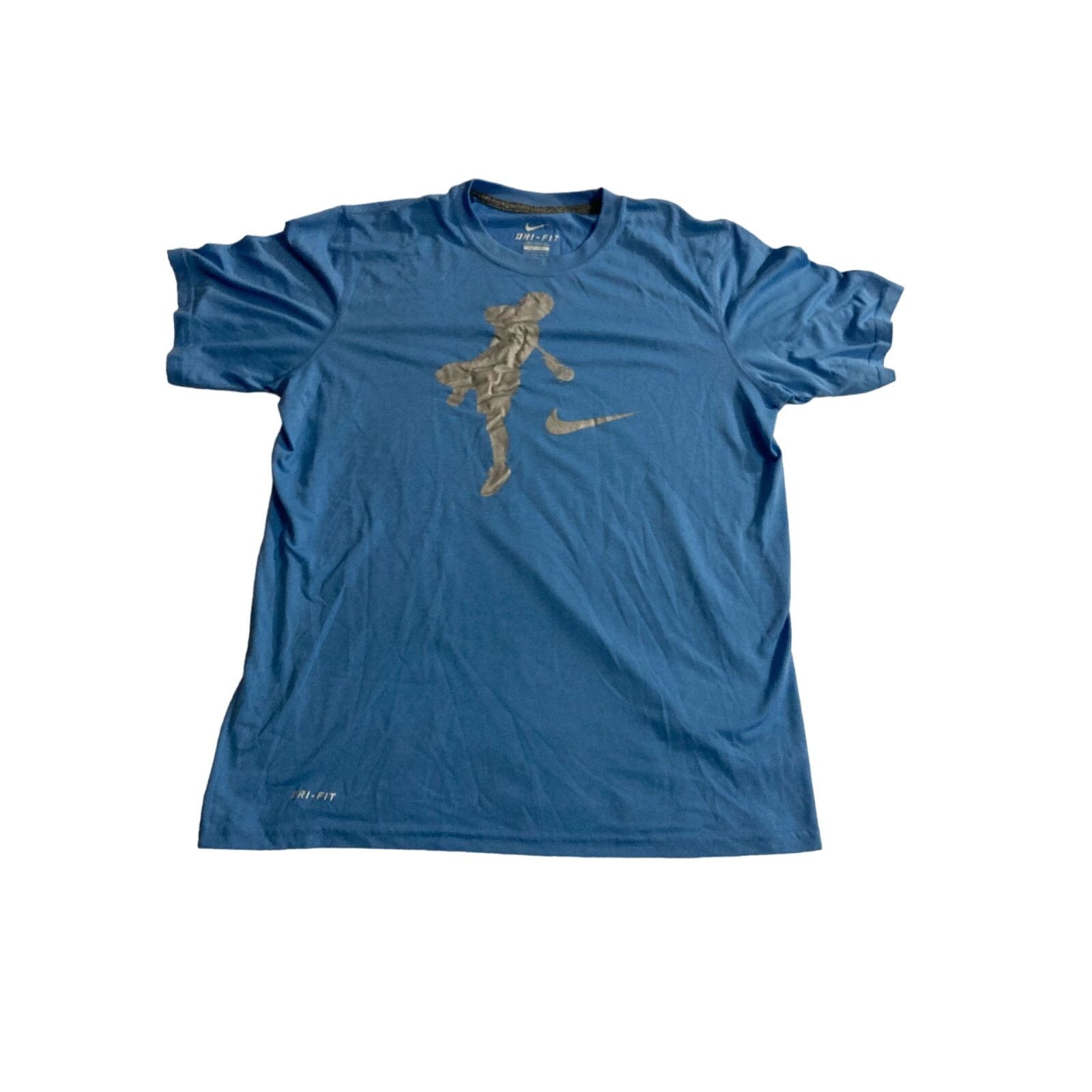Nike Nike Dri-fit Men's Blue Lacrosse Athletic T-shirt Medium Size US M / EU 48-50 / 2 - 1 Thumbnail
