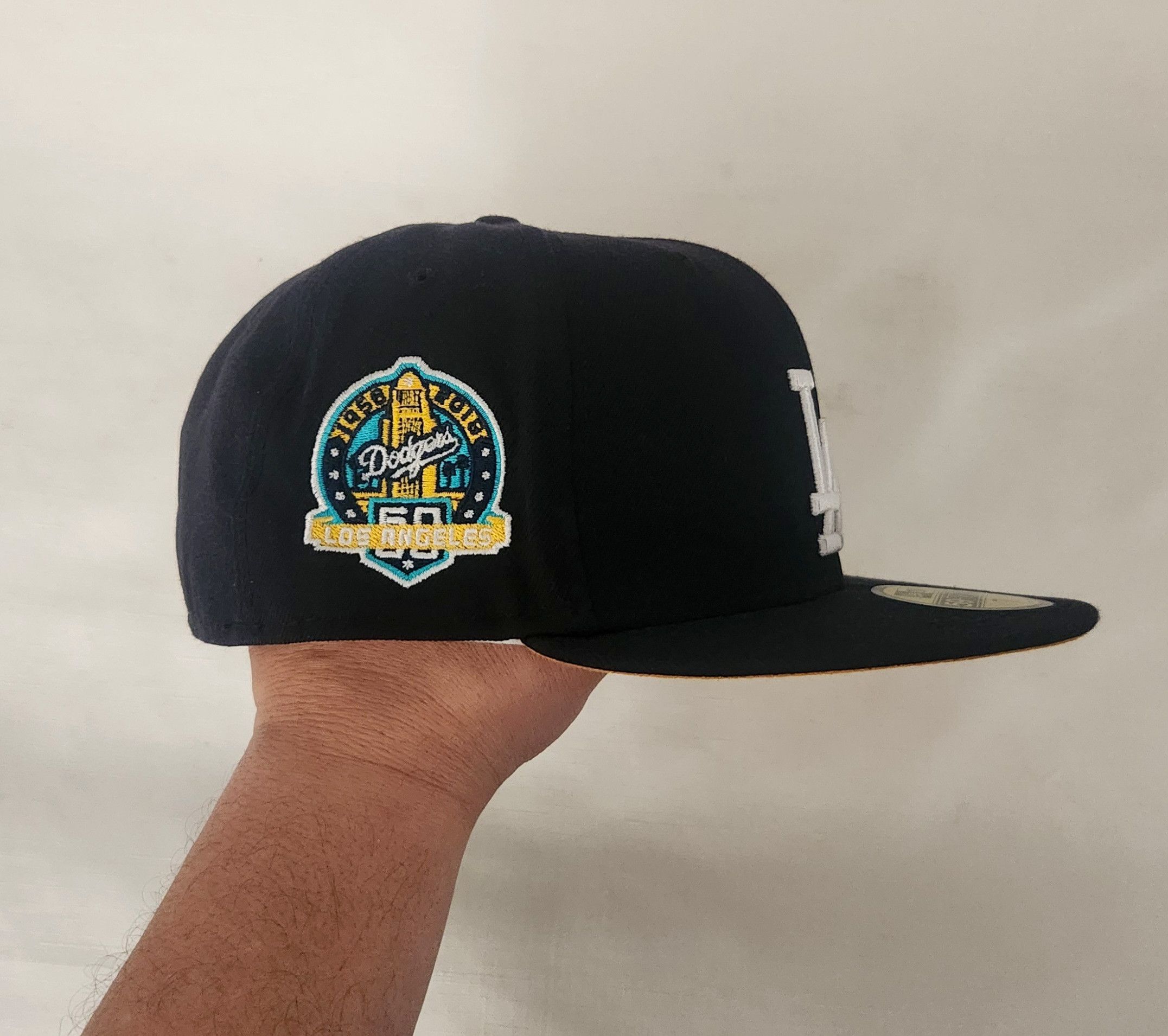 Cooperstown Collection × New Era New Era Los Angeles Dodgers 60th Anni Patch Black Palm Trees Size ONE SIZE - 4 Thumbnail