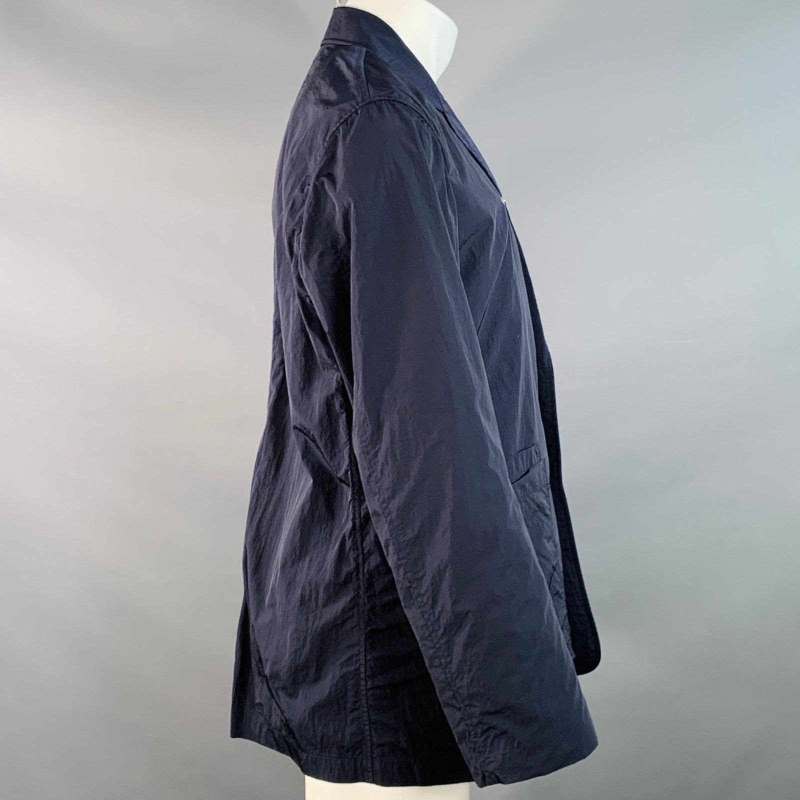 Other SUPERTHANKS M Navy Nylon Single Breasted Buttoned Jacket Size US M / EU 48-50 / 2 - 2 Thumbnail