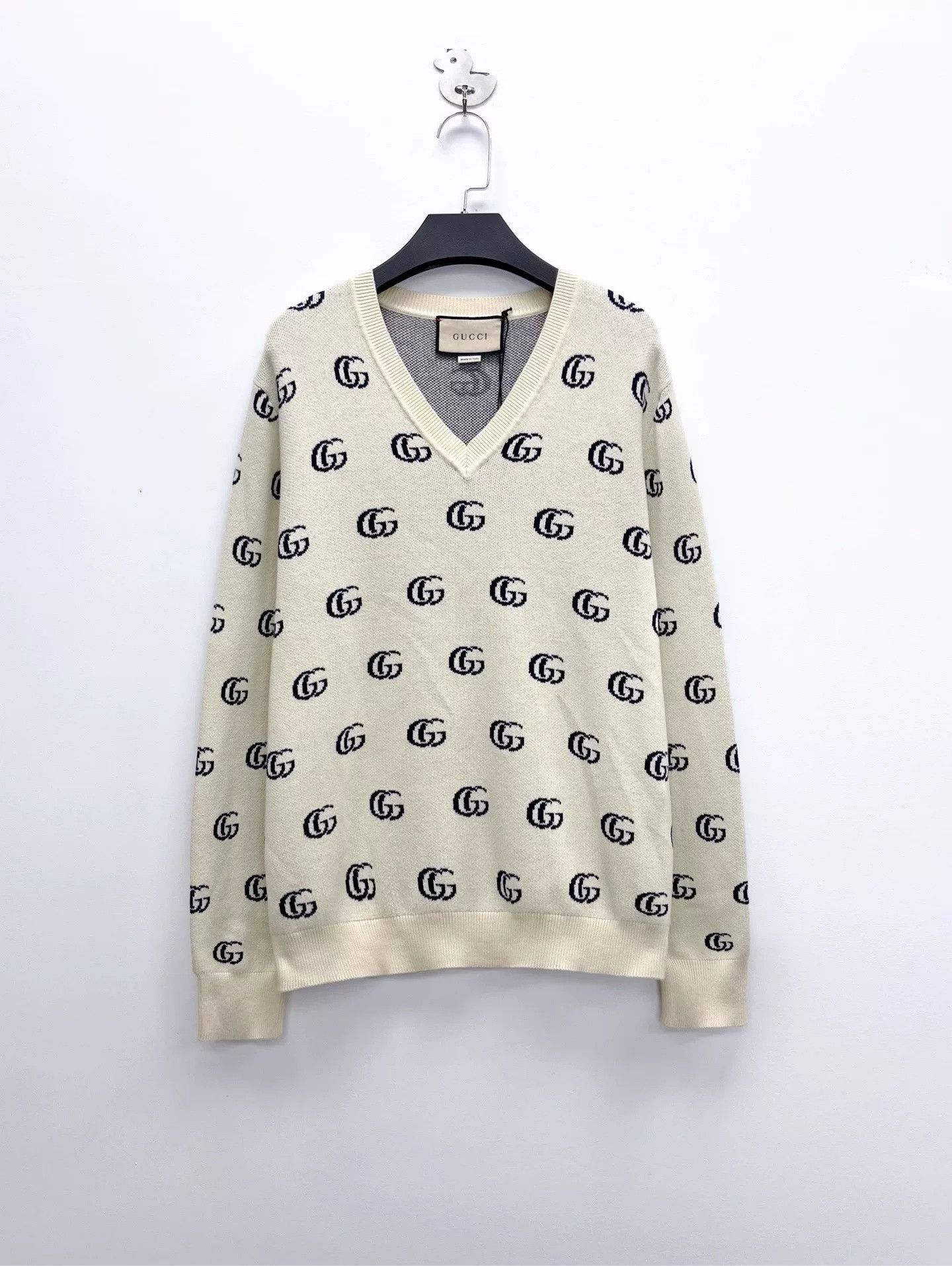 Gucci Gucci GG Monogram All-Over Print Knit Sweater Size US S / EU 44-46 / 1 - 1 Thumbnail