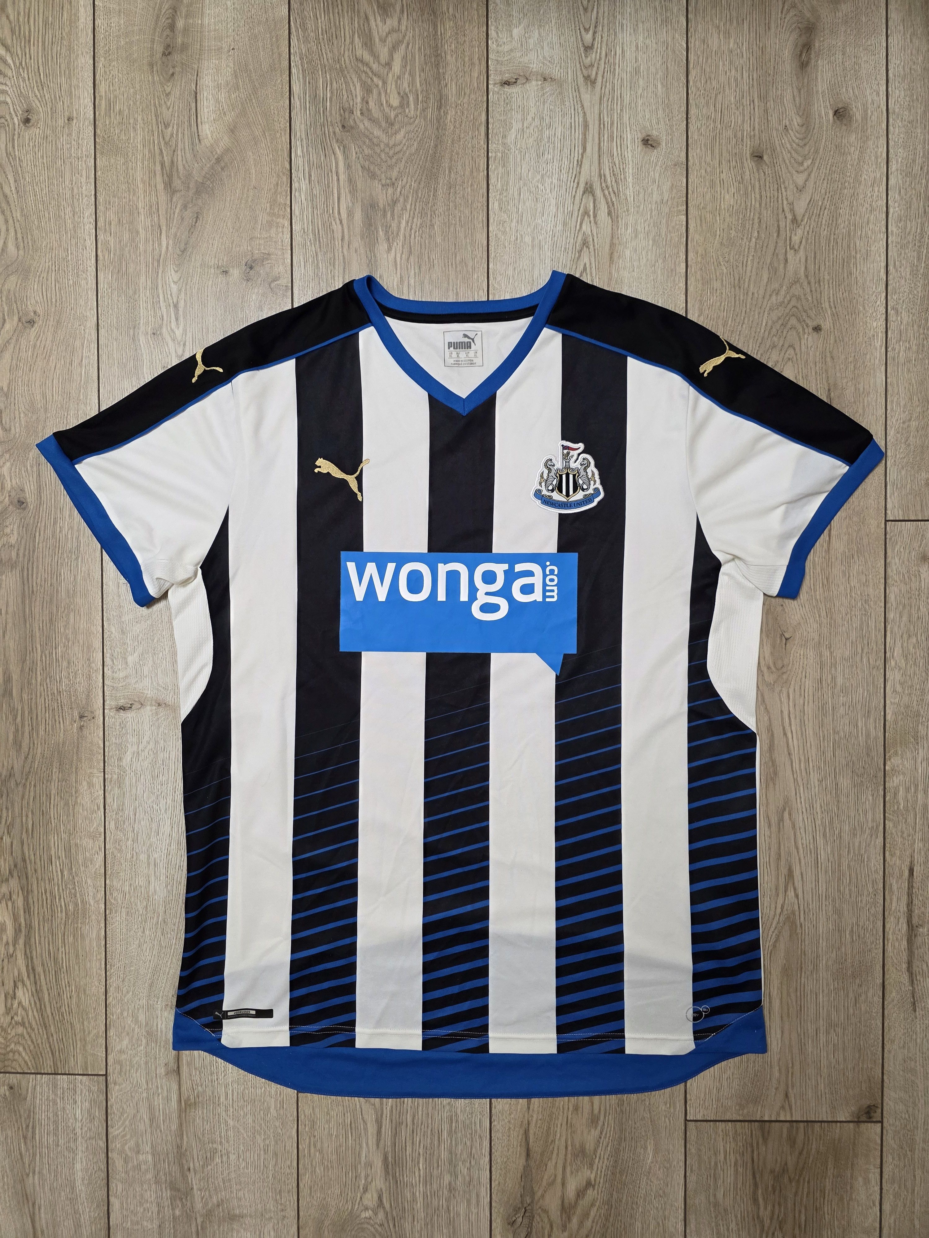 Puma NEWCASTLE UNITED 2015 2016 HOME FOOTBALL SHIRT SOCCER JERSEY Size US XL / EU 56 / 4 - 1 Thumbnail
