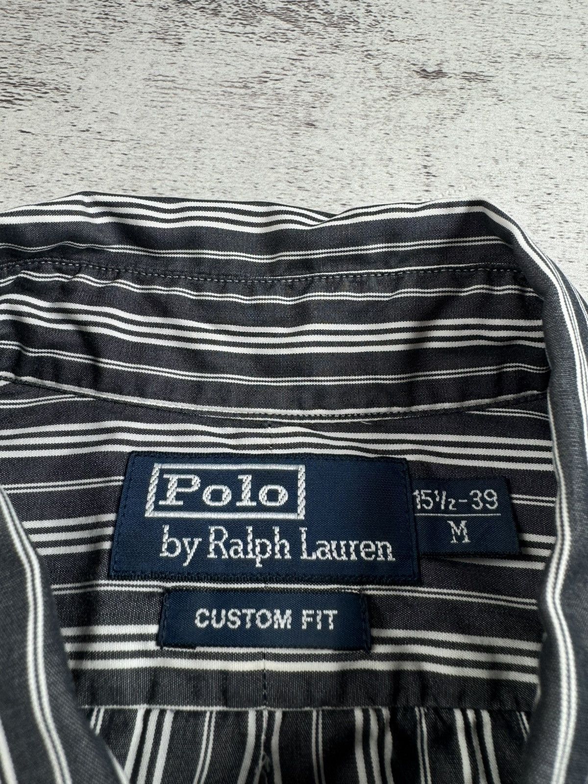 Polo Ralph Lauren Polo Ralph Lauren Black M Size 15 1/2-39 Button Striped Classic LongSleeve Shirt Size US M / EU 48-50 / 2 - 8 Thumbnail