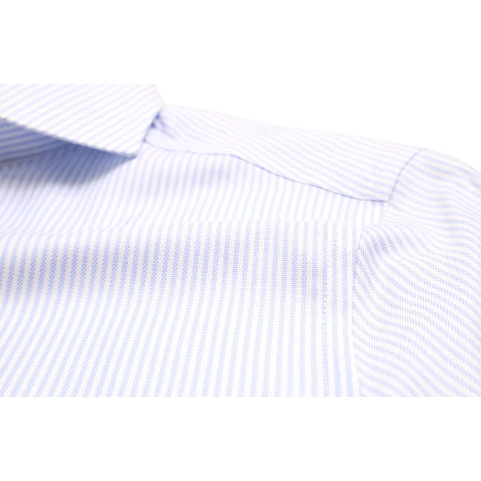 Suitsupply Suitsupply Try On Extra Slim Fit Formal Shirt Men's 37 / 14 1/2 Pinstriped Blue Shirt Size 36R - 6 Thumbnail