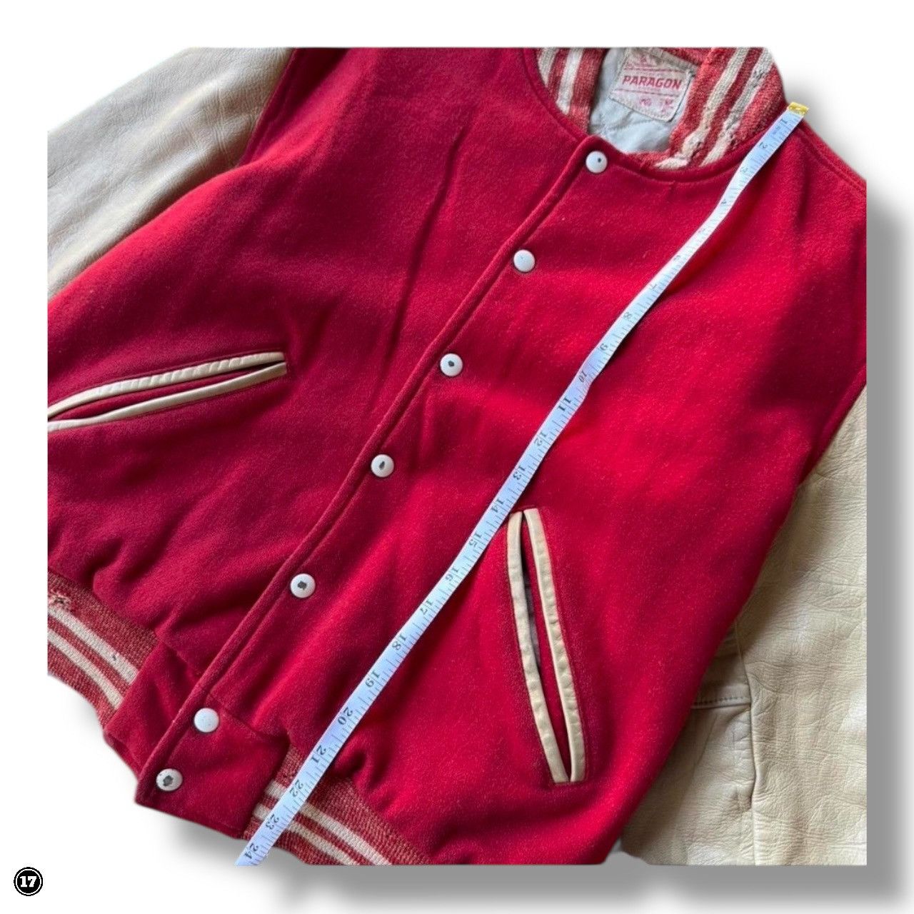 Vintage 80s distressed Leather varsity Jacket size M Size US M / EU 48-50 / 2 - 2 Thumbnail
