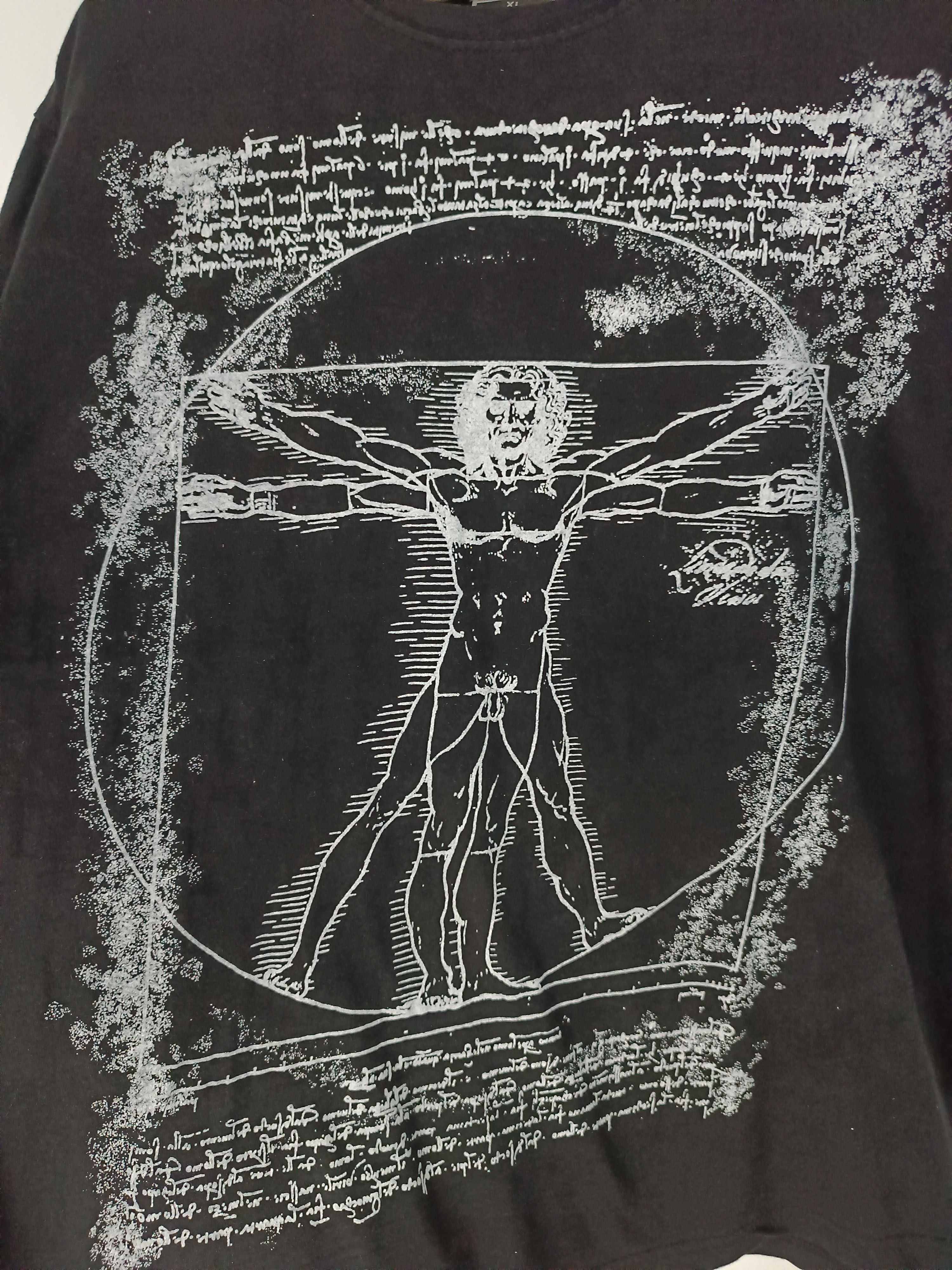 Other VINTAGE LEONARDO DAVINCI VITRUVIAN MAN ART TEE gogh dali Size US XL / EU 56 / 4 - 8 Thumbnail