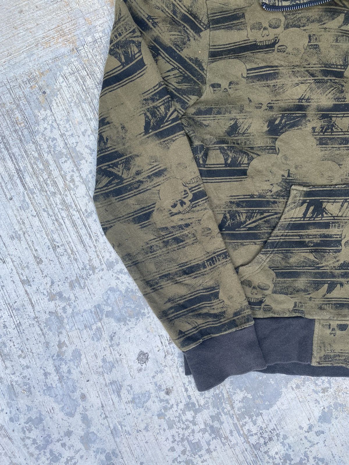 In The Attic × Japanese Brand AW In the attic Fullprint Skull Punk Style Hoodie Size L / US 10 / IT 46 - 6 Thumbnail