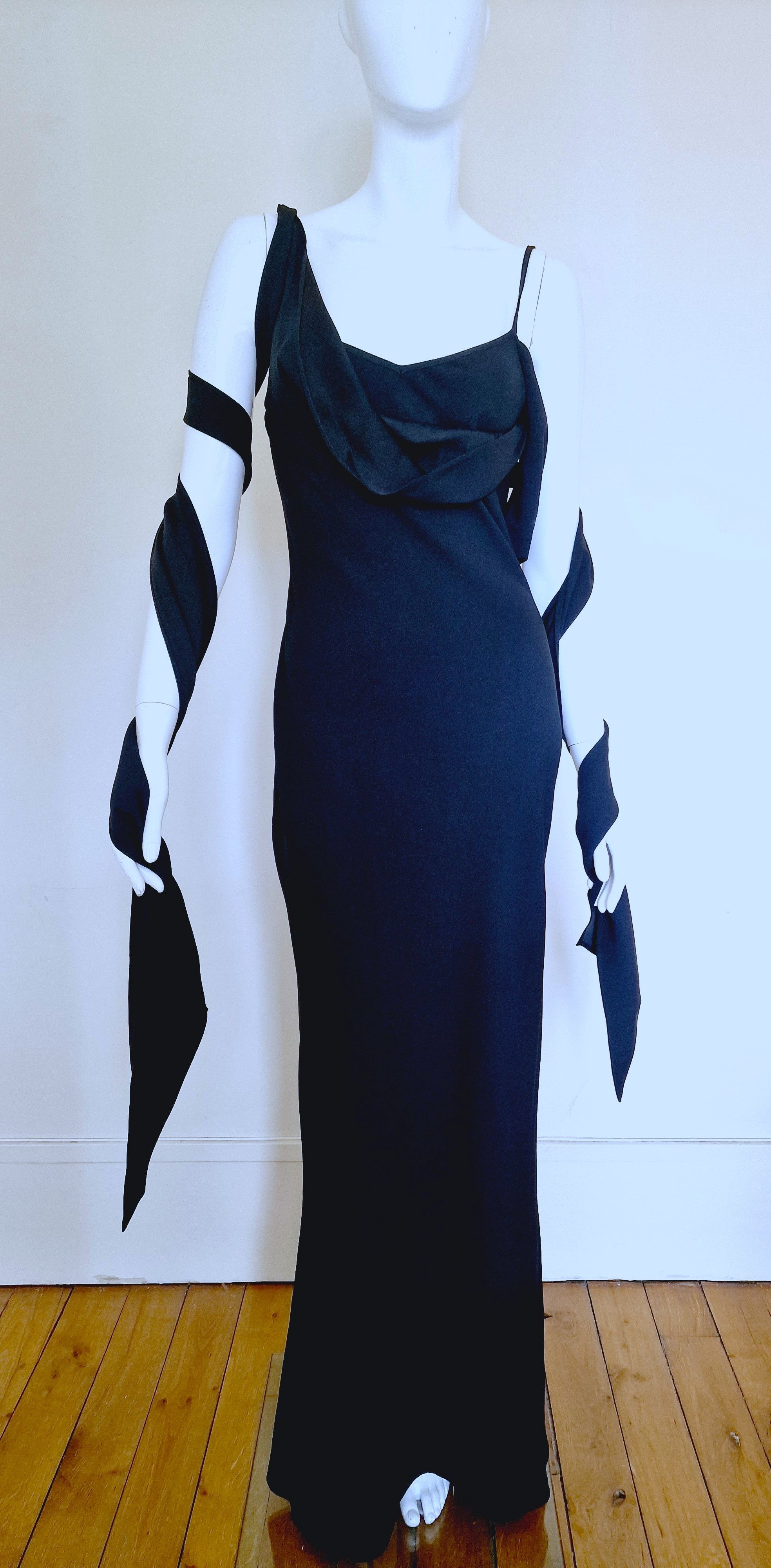 John Galliano John Galliano Runway 2016 FW Look Show 3 Black Dress Size M / US 6-8 / IT 42-44 - 2 Thumbnail