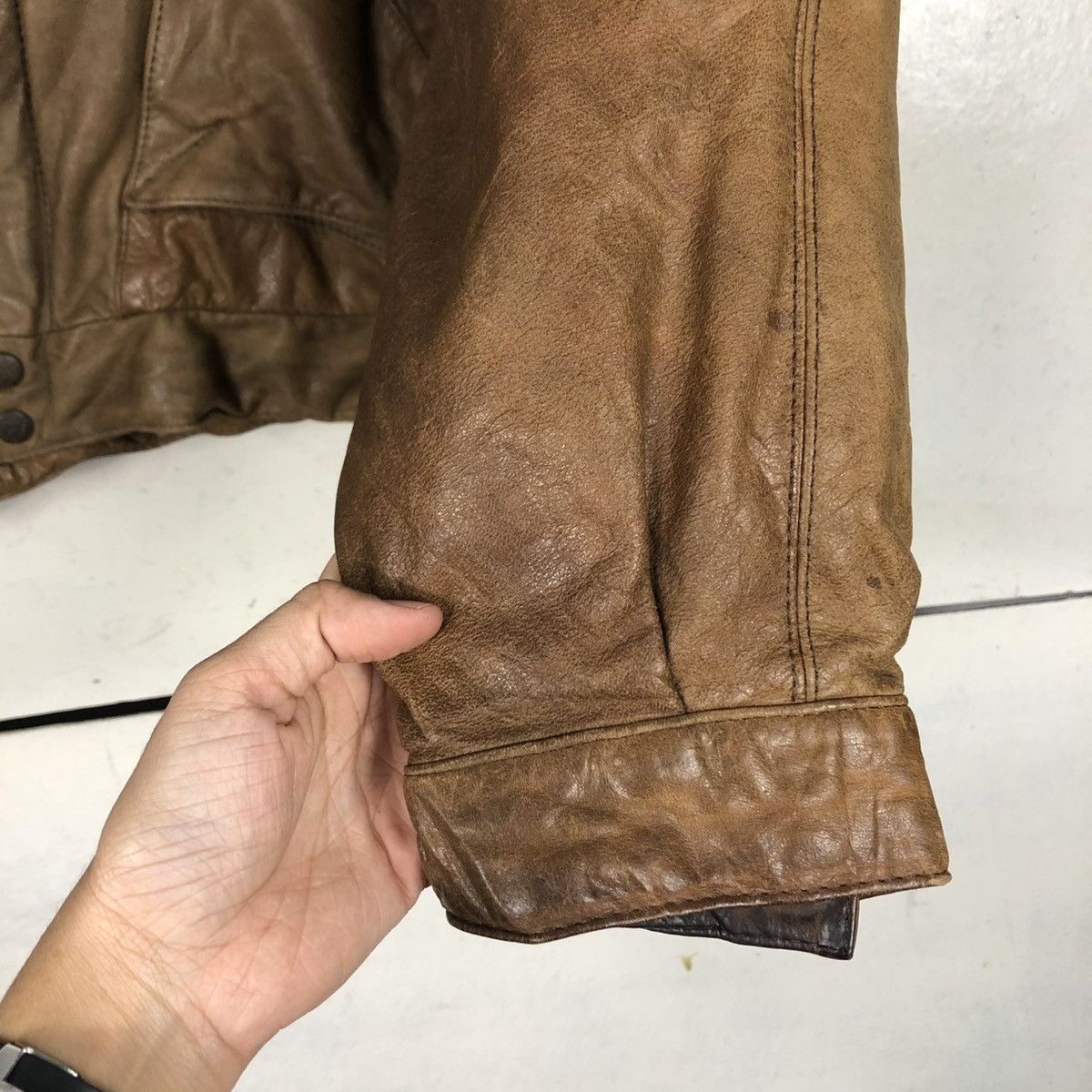 Japanese Brand 🔥VINTAGE LEATHER JACKET BOMBER SIN THUNG ISSEY MIYAKE Size US M / EU 48-50 / 2 - 17 Thumbnail