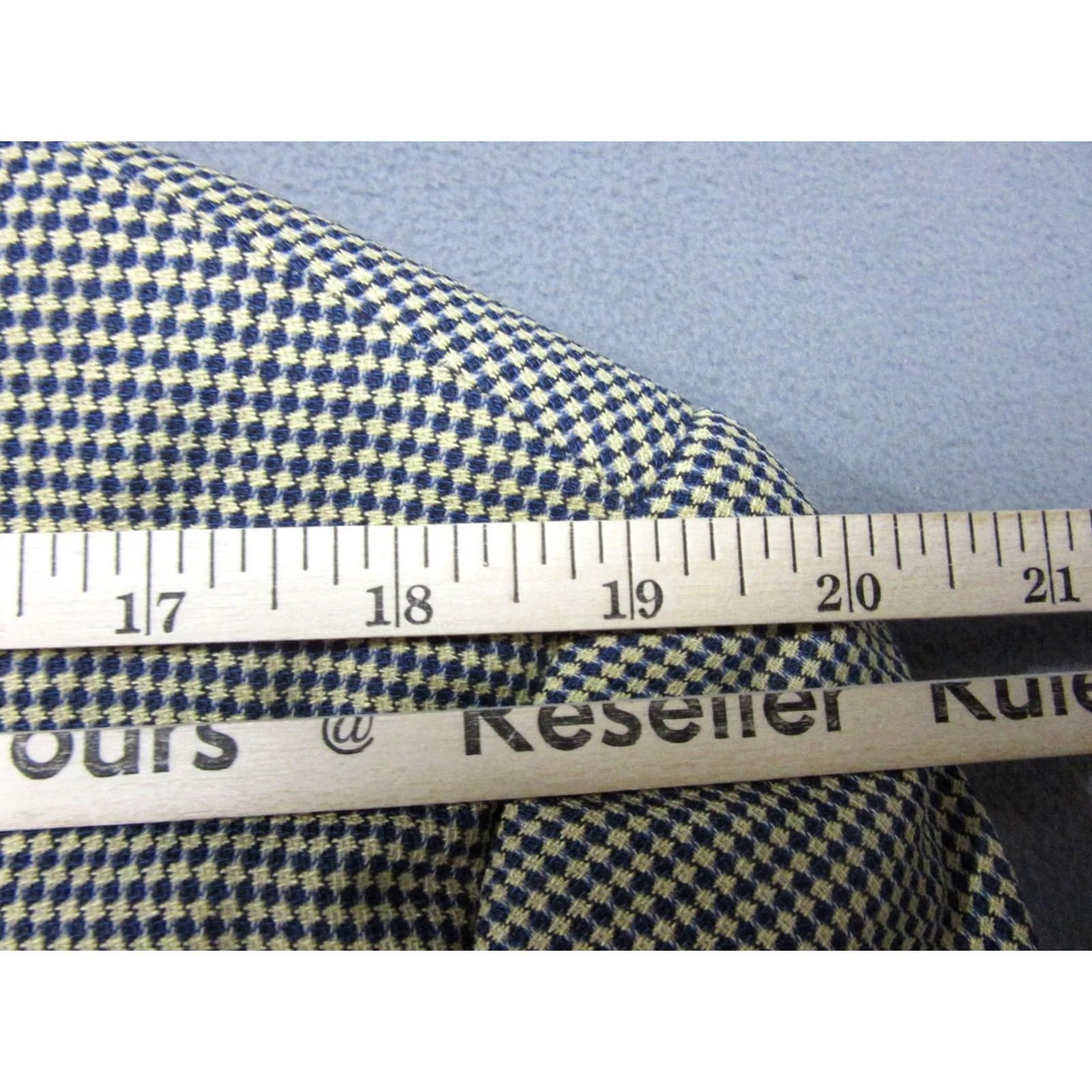 Ermenegildo Zegna Ermenegildo Zegna Sport Coat Blazer Mens 50 Beige Blue Micro Check Silk Wool Size 50R - 5 Thumbnail