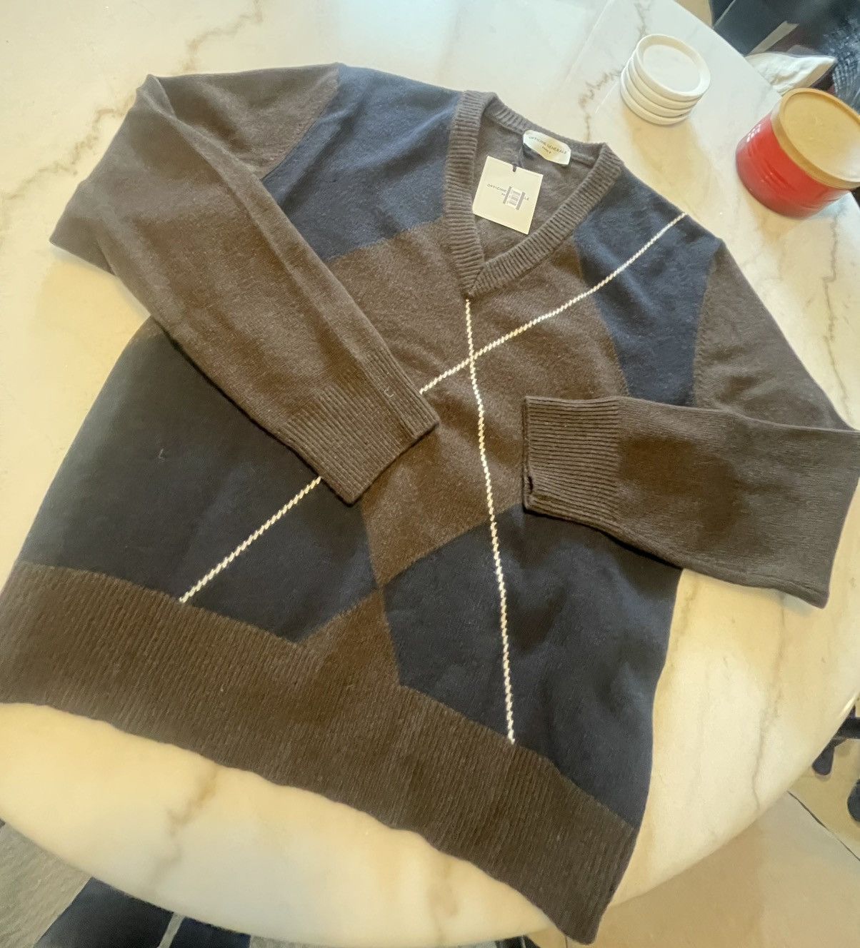 Officine Generale Officine Generale mens Argyle sweater M Made in Italy NWT Size US M / EU 48-50 / 2 - 7 Thumbnail